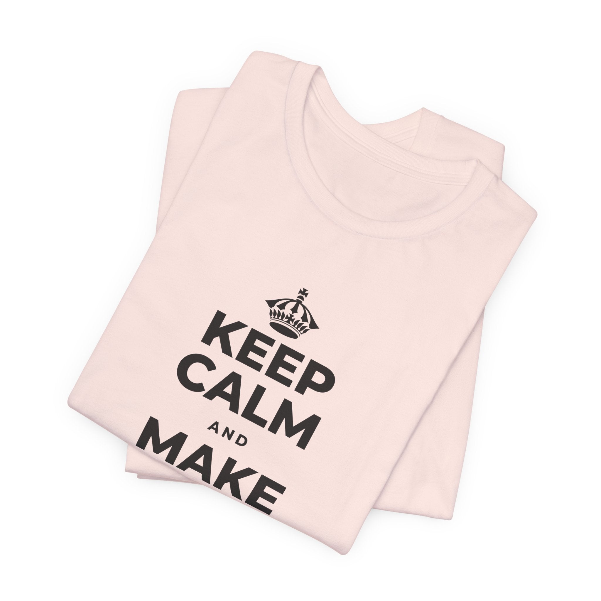 KEEP CALM AND MAKE MUSIC THAT HEALS T-Shirt (Soft Cream–Heather Mauve)
