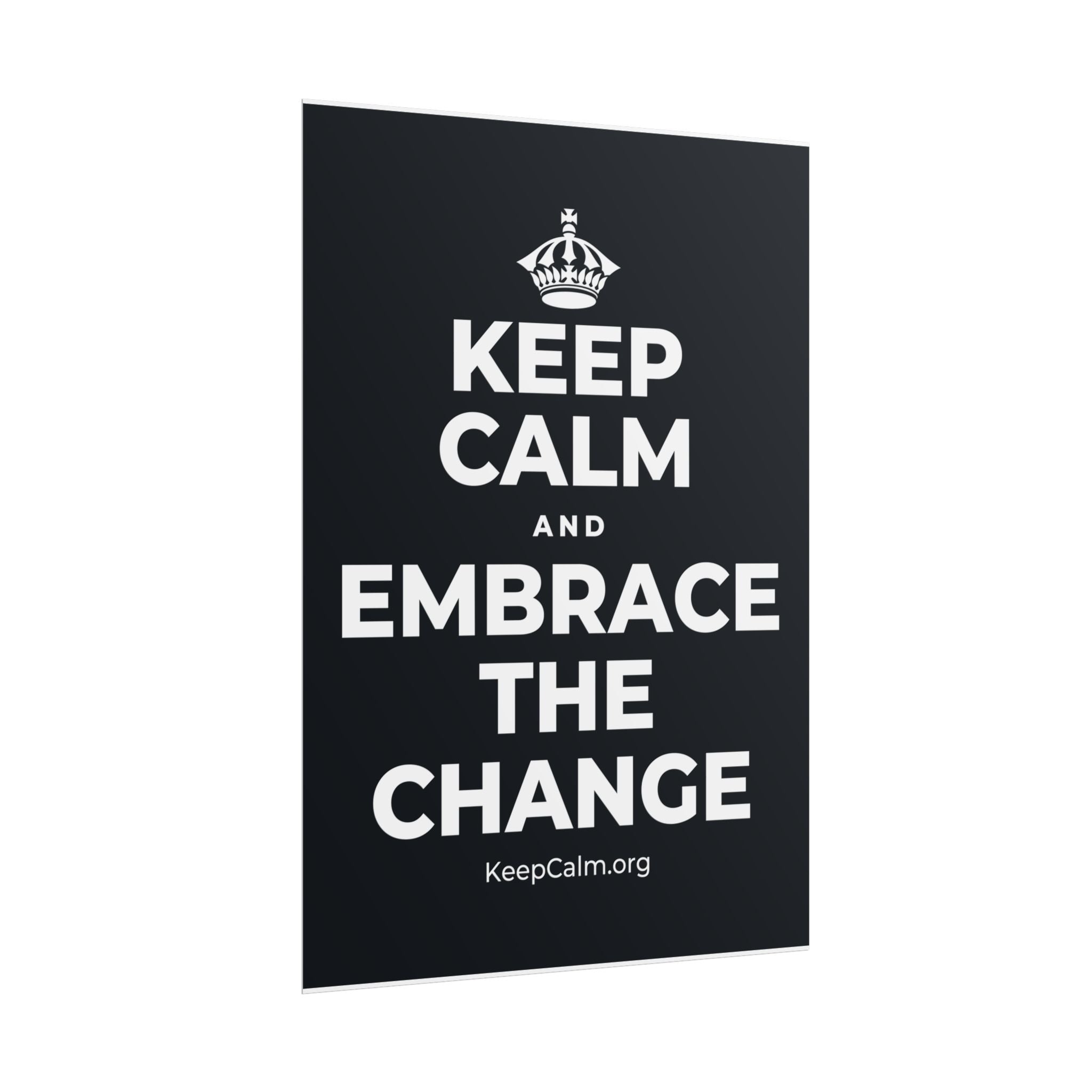 KEEP CALM AND EMBRACE THE CHANGE Poster (Dark)