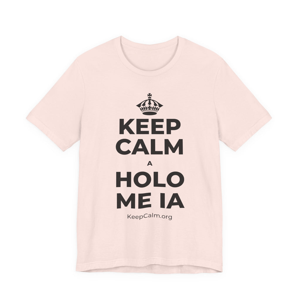 KEEP CALM A HOLO ME IA T-Shirt (Soft Cream–Heather Mauve)