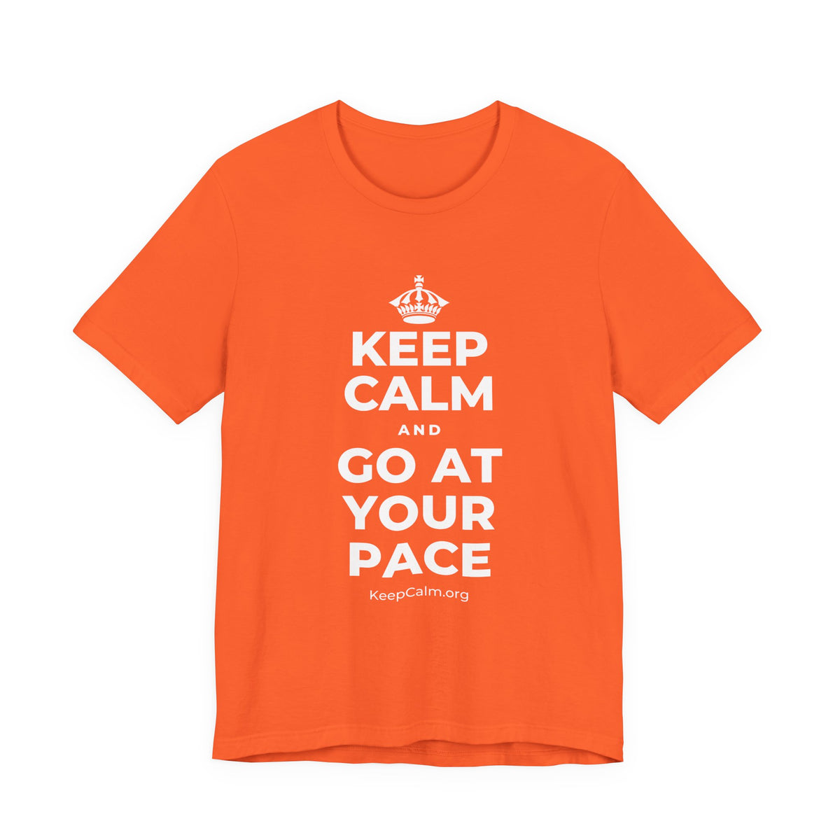 KEEP CALM AND GO AT YOUR PACE T-Shirt (Baby Blue–Silver)