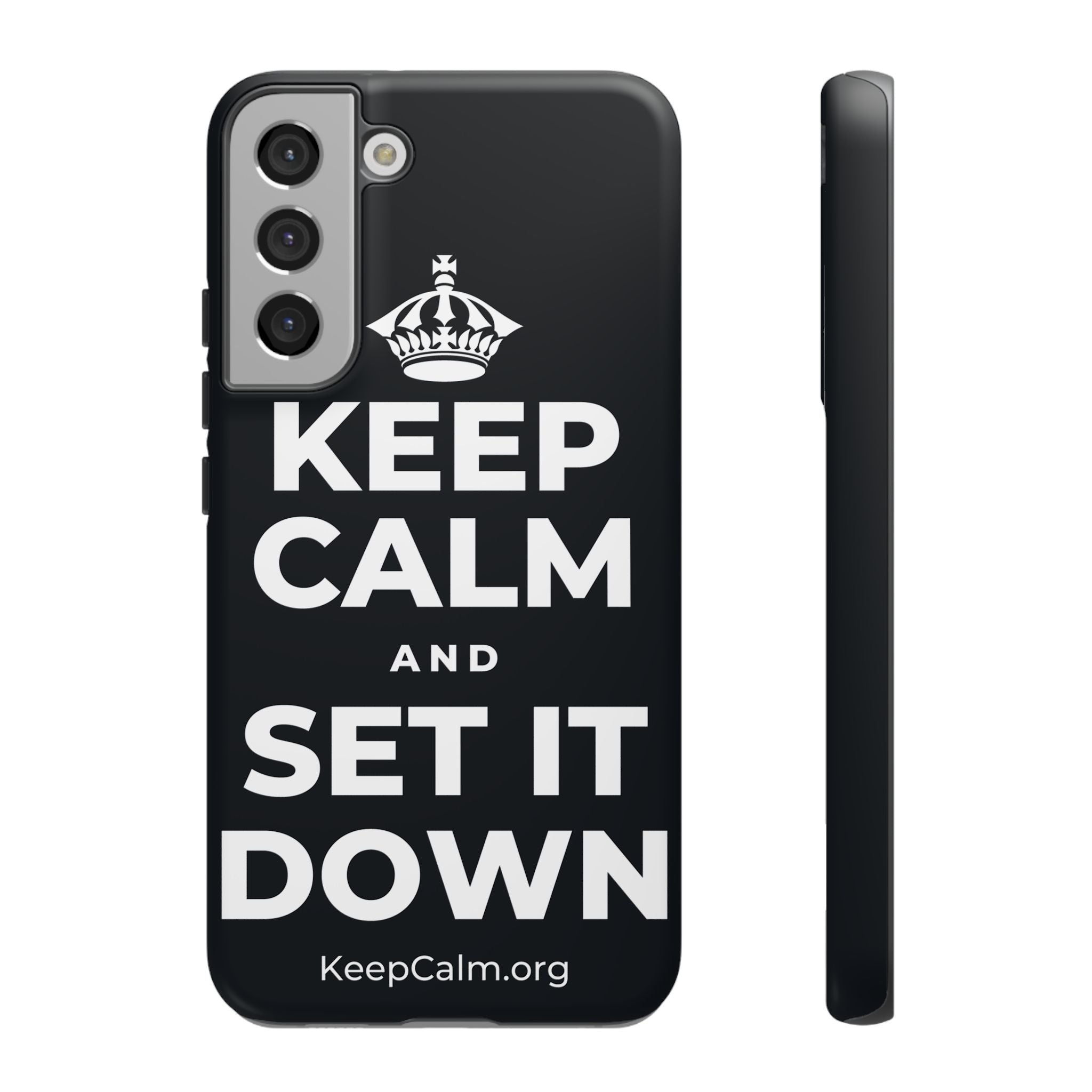 KEEP CALM AND SET IT DOWN Phone Case (Dark)