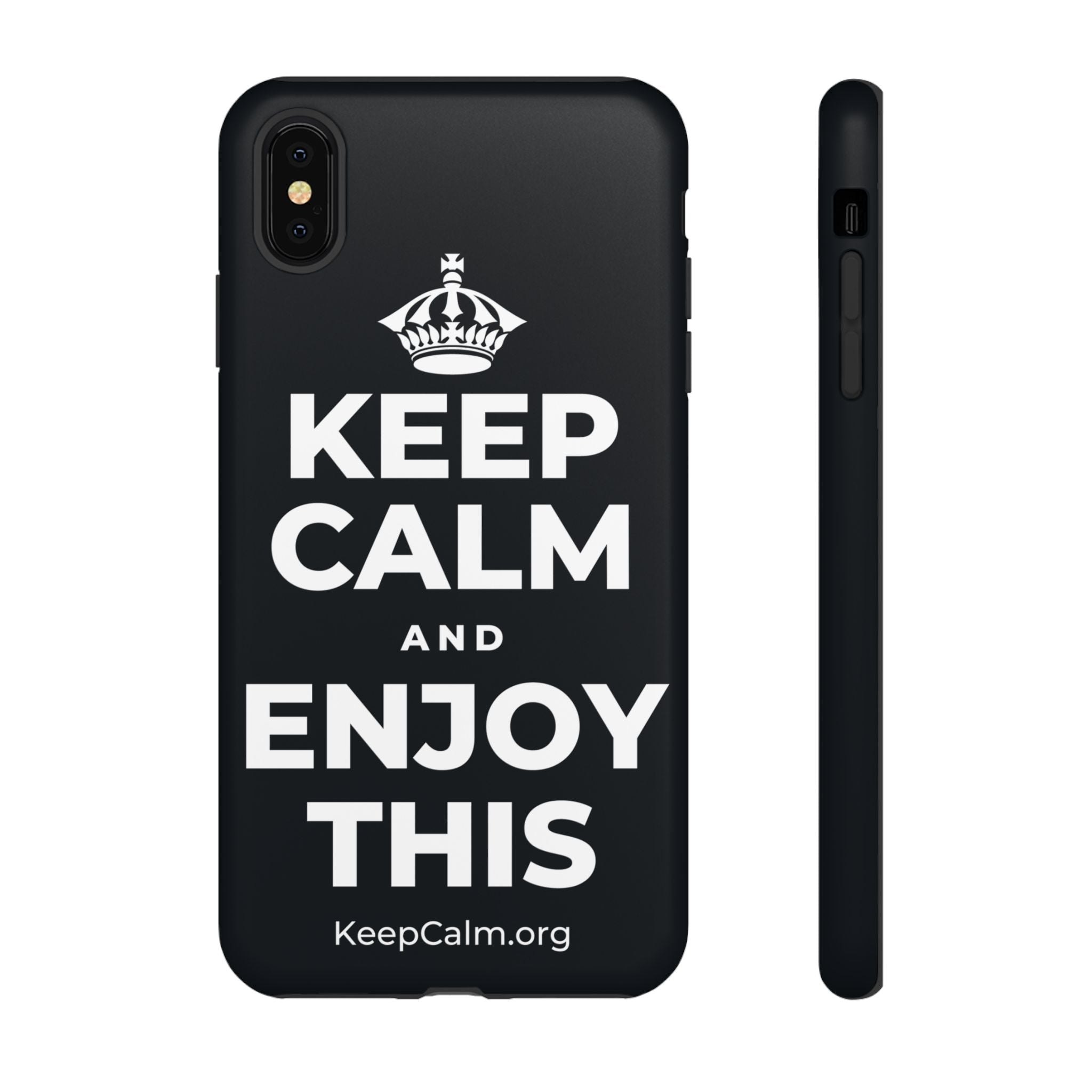 KEEP CALM AND ENJOY THIS Phone Case (Dark)