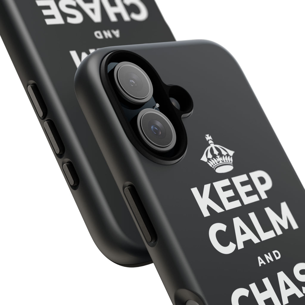 KEEP CALM AND CHASE THE LONG DAYS Phone Case (Dark)
