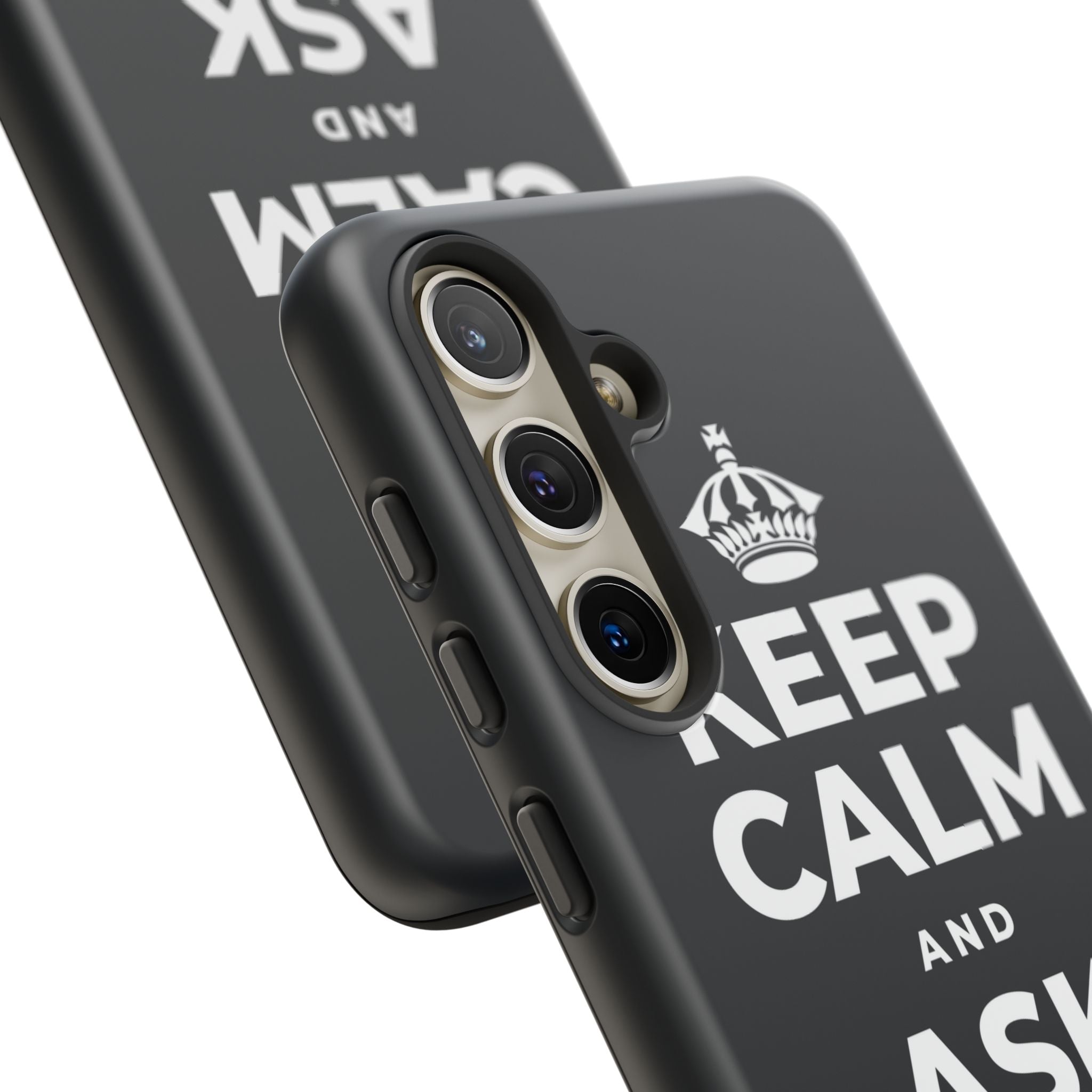 KEEP CALM AND ASK FOR HELP Phone Case (Dark)