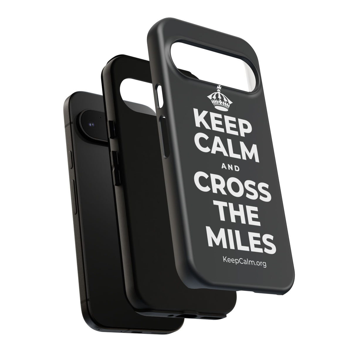 KEEP CALM AND CROSS THE MILES Phone Case (Dark)