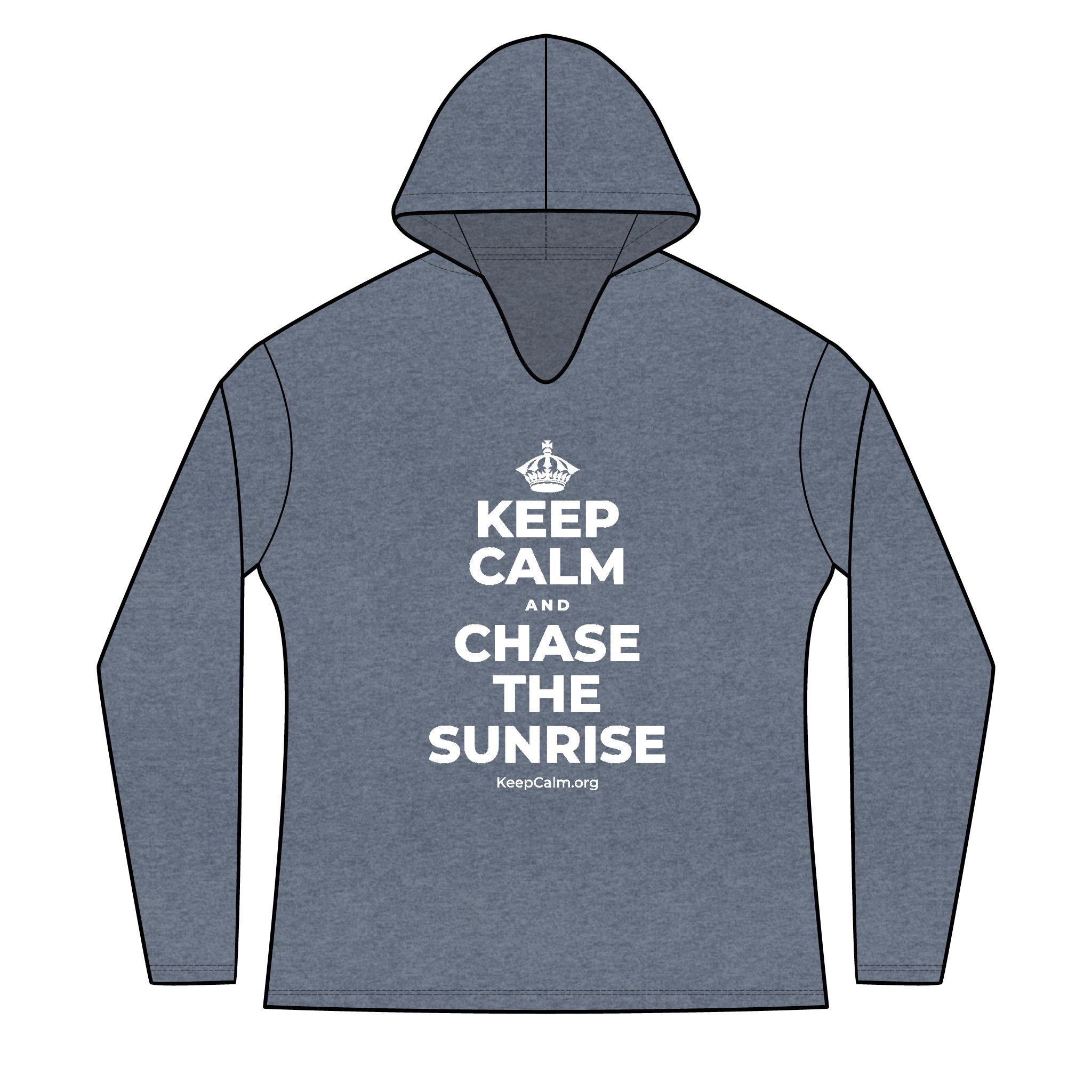 KEEP CALM AND CHASE THE SUNRISE Women's Long Sleeve Hoodie