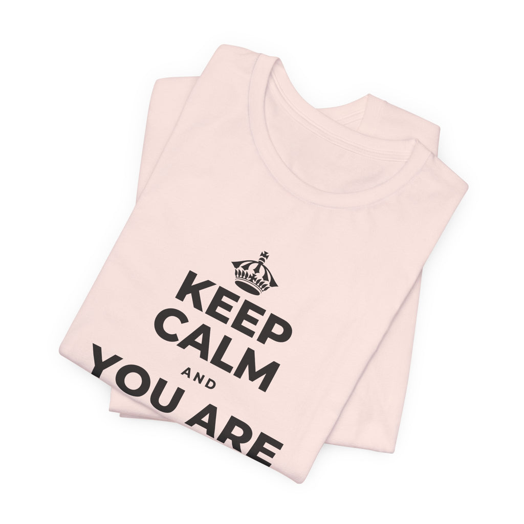 KEEP CALM AND YOU ARE DOING GREAT TODAY T-Shirt (Soft Cream–Heather Mauve)