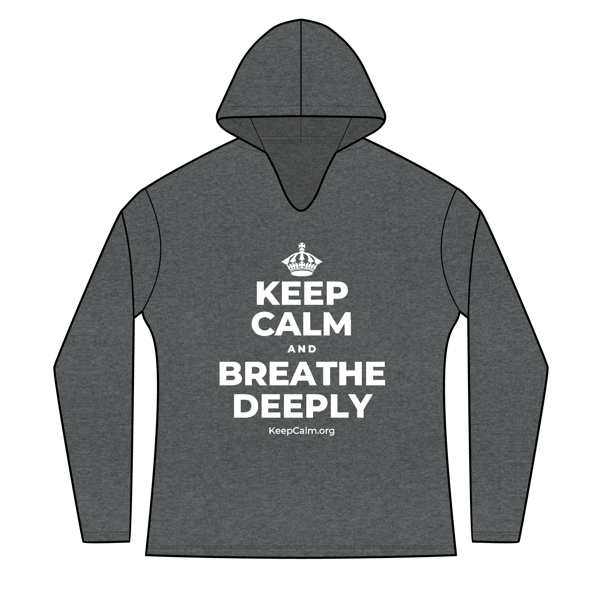 KEEP CALM AND BREATHE DEEPLY Women's Long Sleeve Hoodie