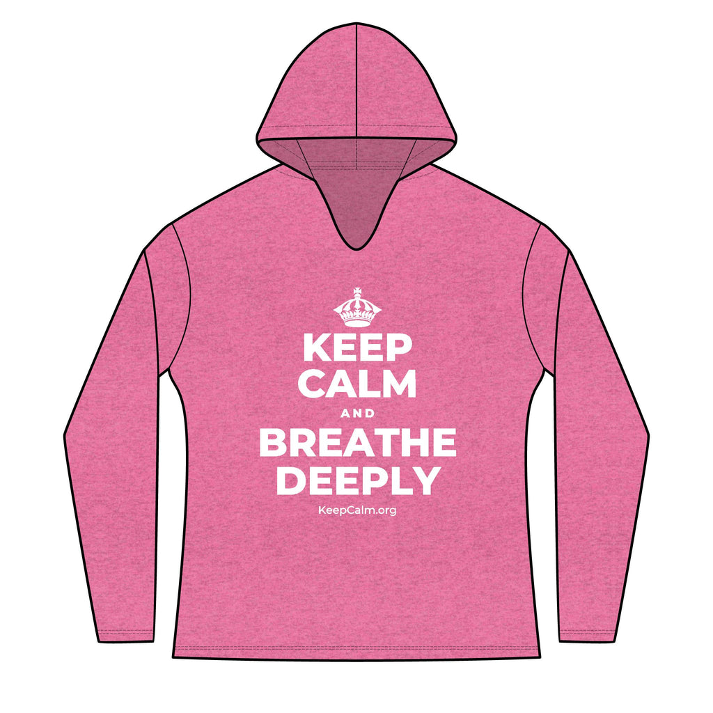 KEEP CALM AND BREATHE DEEPLY Women's Long Sleeve Hoodie