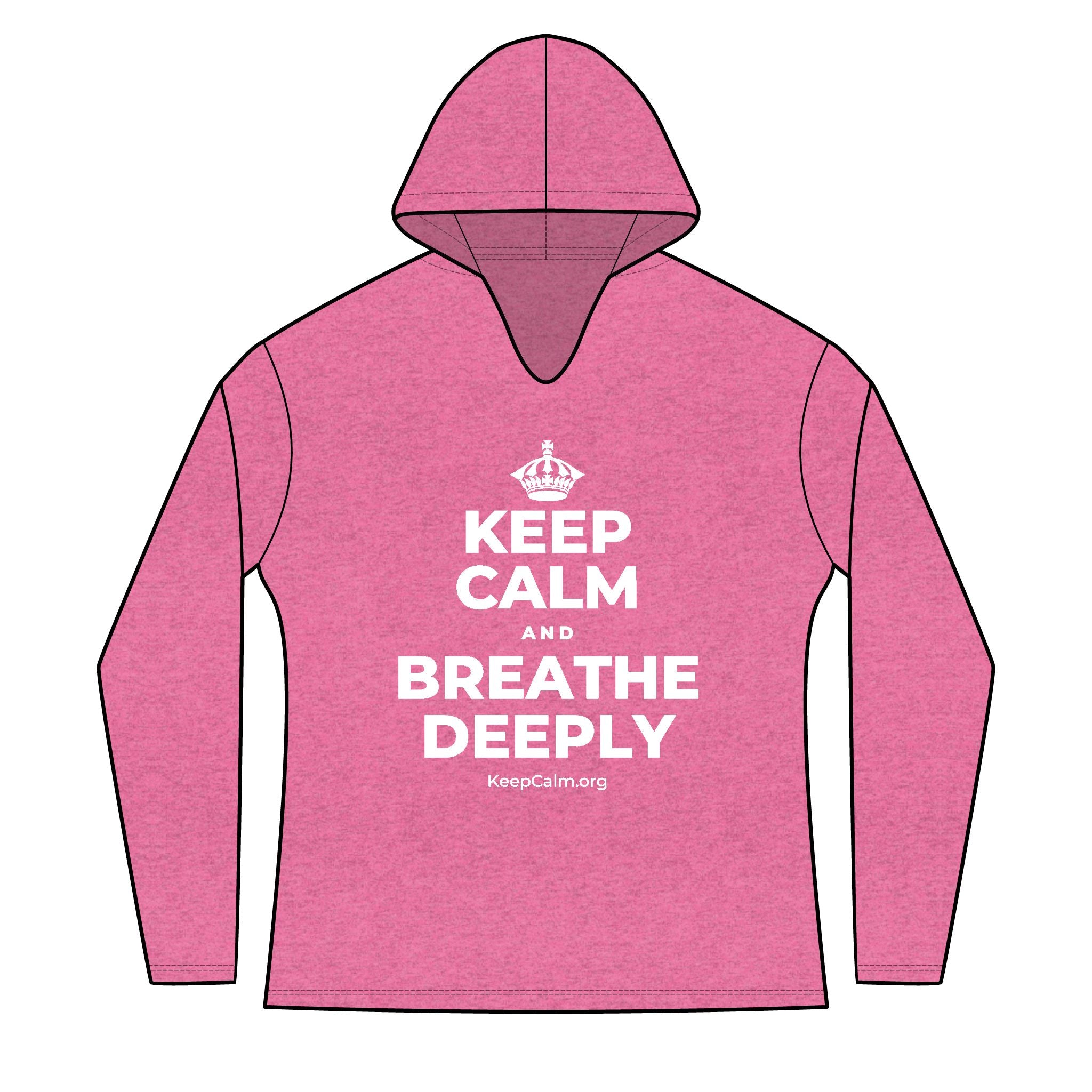 KEEP CALM AND BREATHE DEEPLY Women's Long Sleeve Hoodie