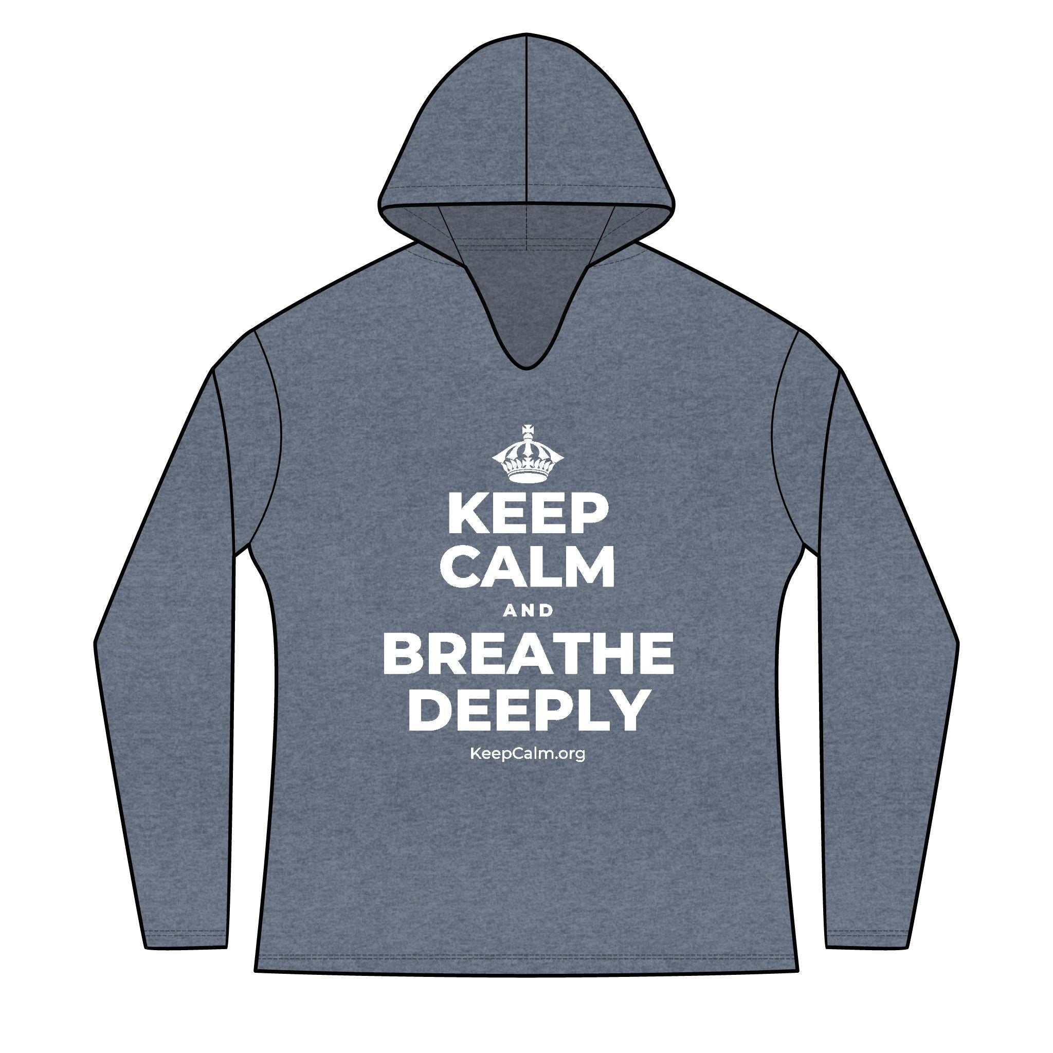 KEEP CALM AND BREATHE DEEPLY Women's Long Sleeve Hoodie