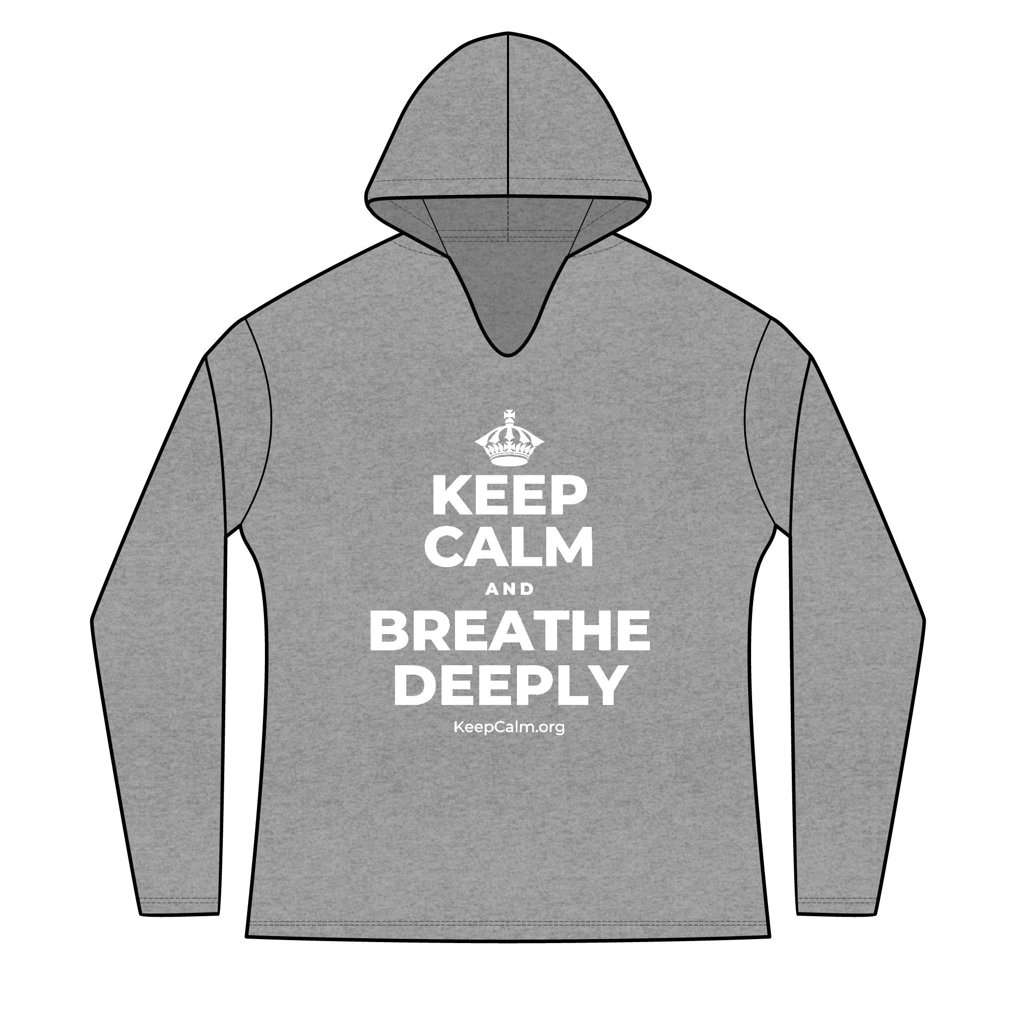 KEEP CALM AND BREATHE DEEPLY Women's Long Sleeve Hoodie