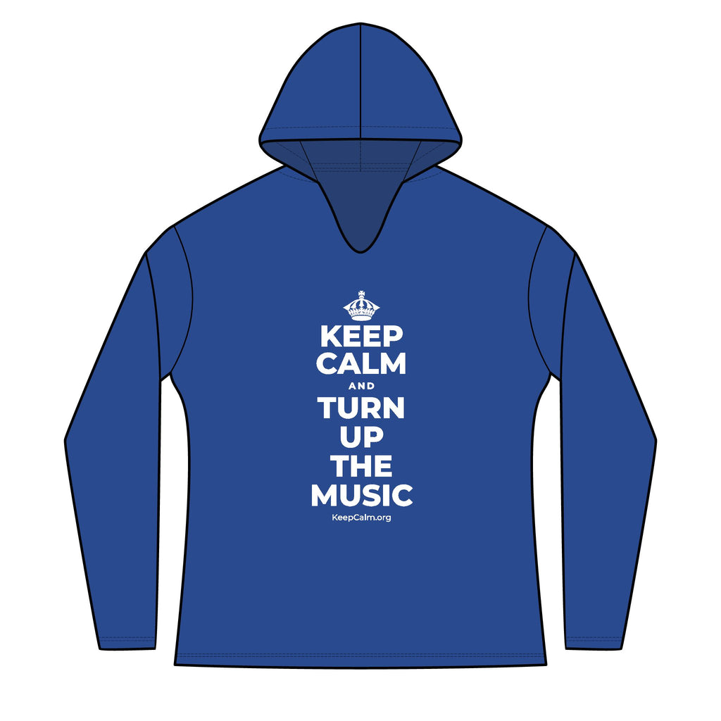 KEEP CALM AND TURN UP THE MUSIC Women's Long Sleeve Hoodie