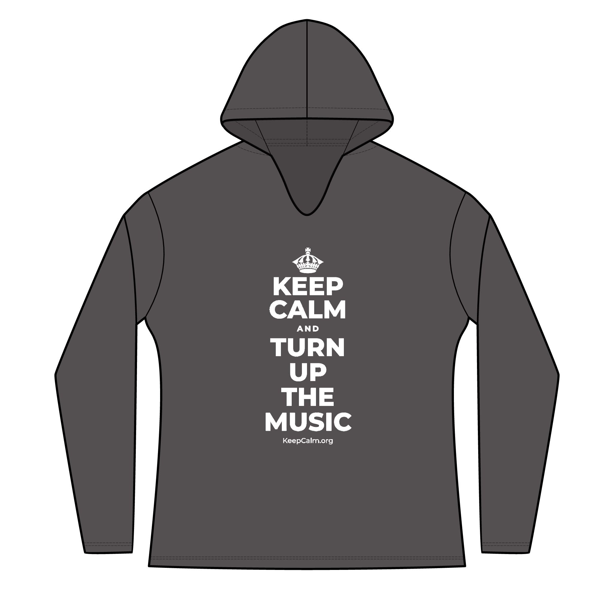 KEEP CALM AND TURN UP THE MUSIC Women's Long Sleeve Hoodie