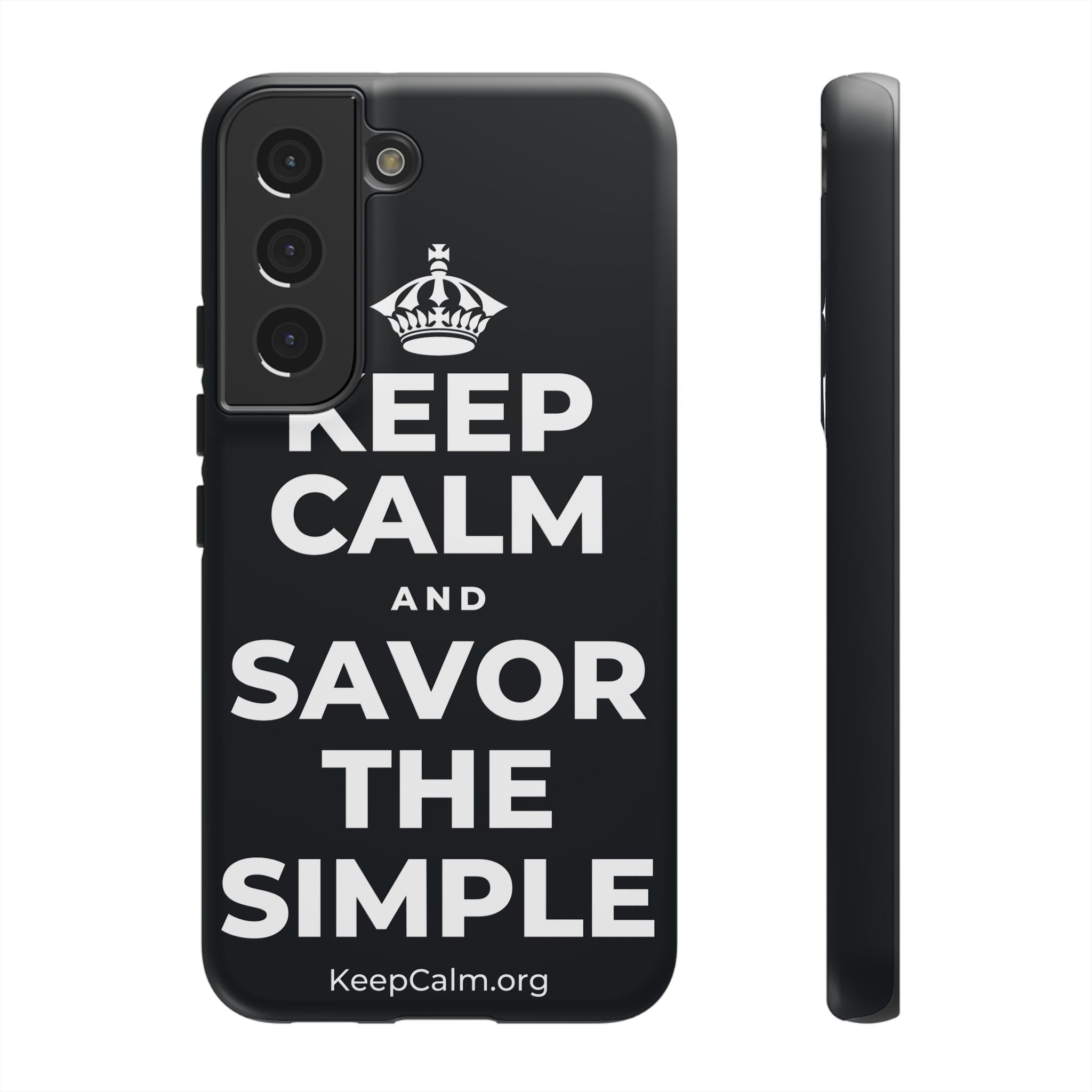 KEEP CALM AND SAVOR THE SIMPLE Phone Case (Dark)