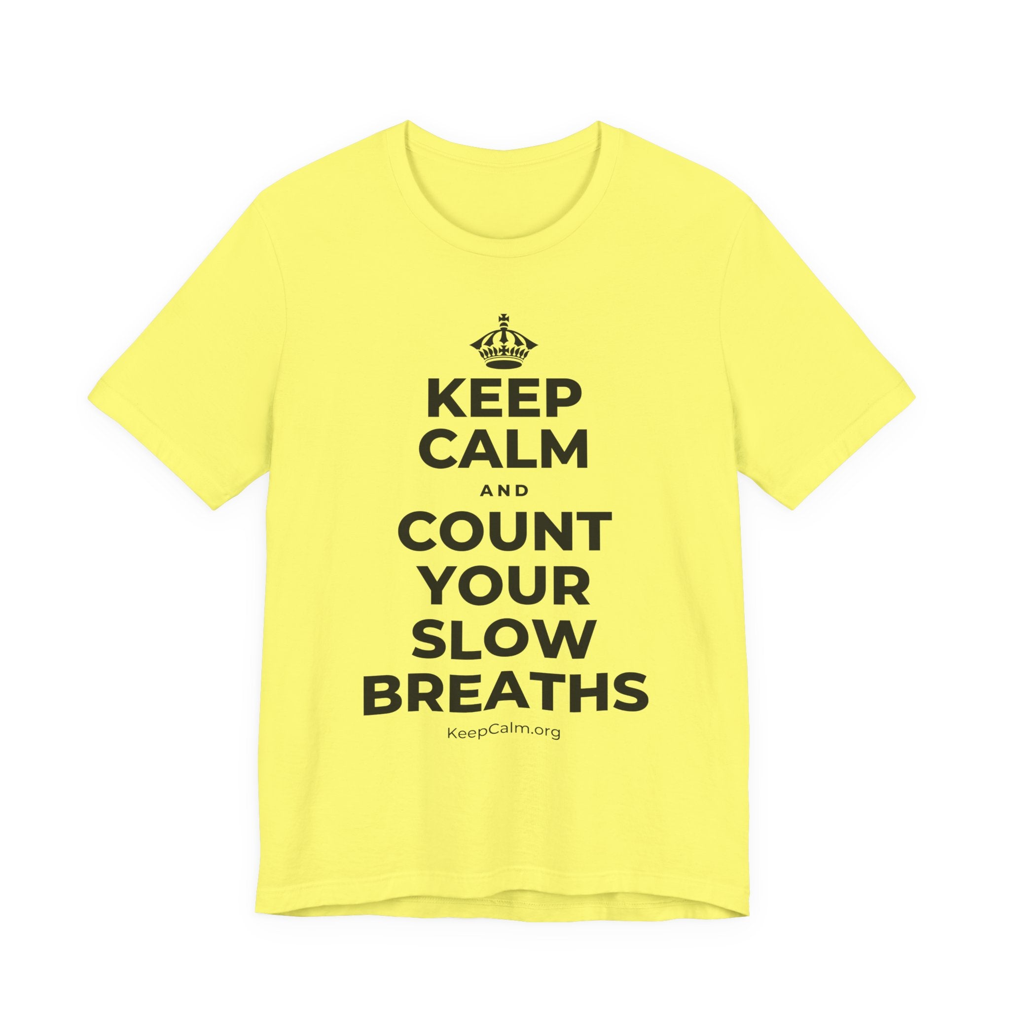 KEEP CALM AND COUNT YOUR SLOW BREATHS T-Shirt (Soft Cream–Heather Mauve)