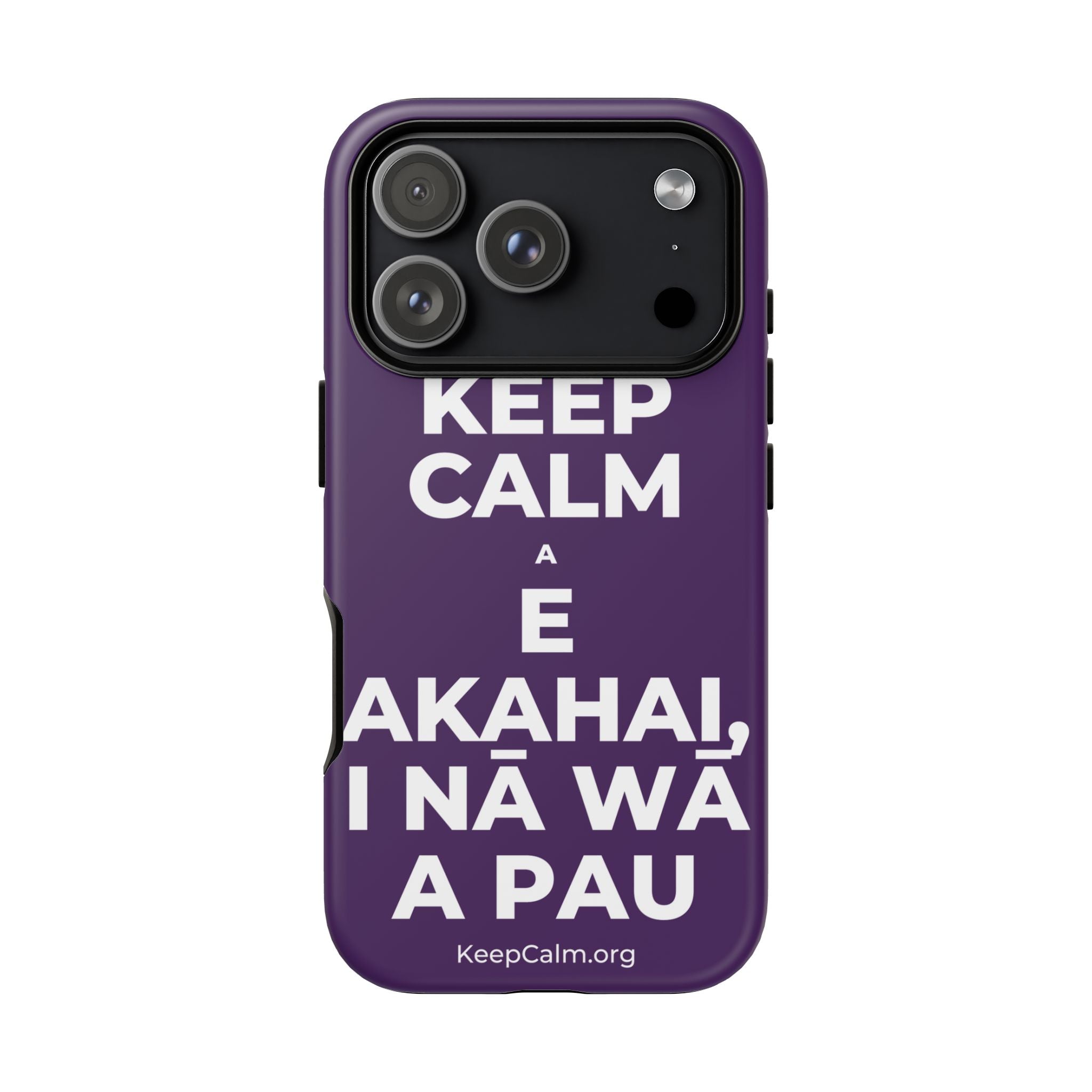 KEEP CALM A E AKAHAI, I NĀ WĀ A PAU Phone Case
