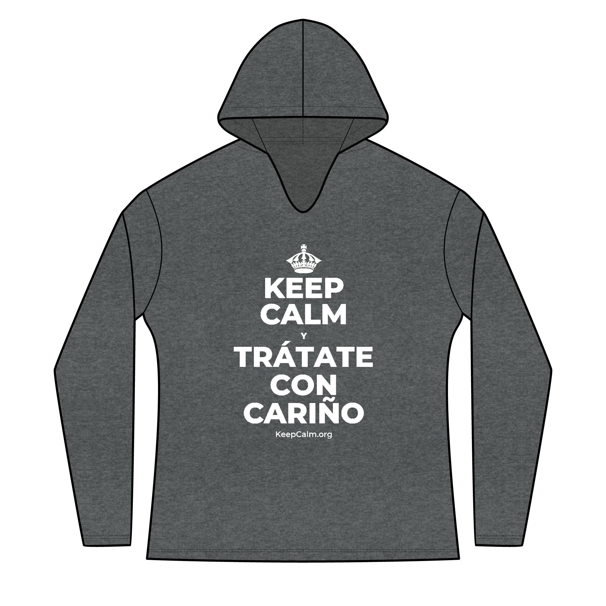 KEEP CALM Y TRÁTATE CON CARIÑO Women's Long Sleeve Hoodie