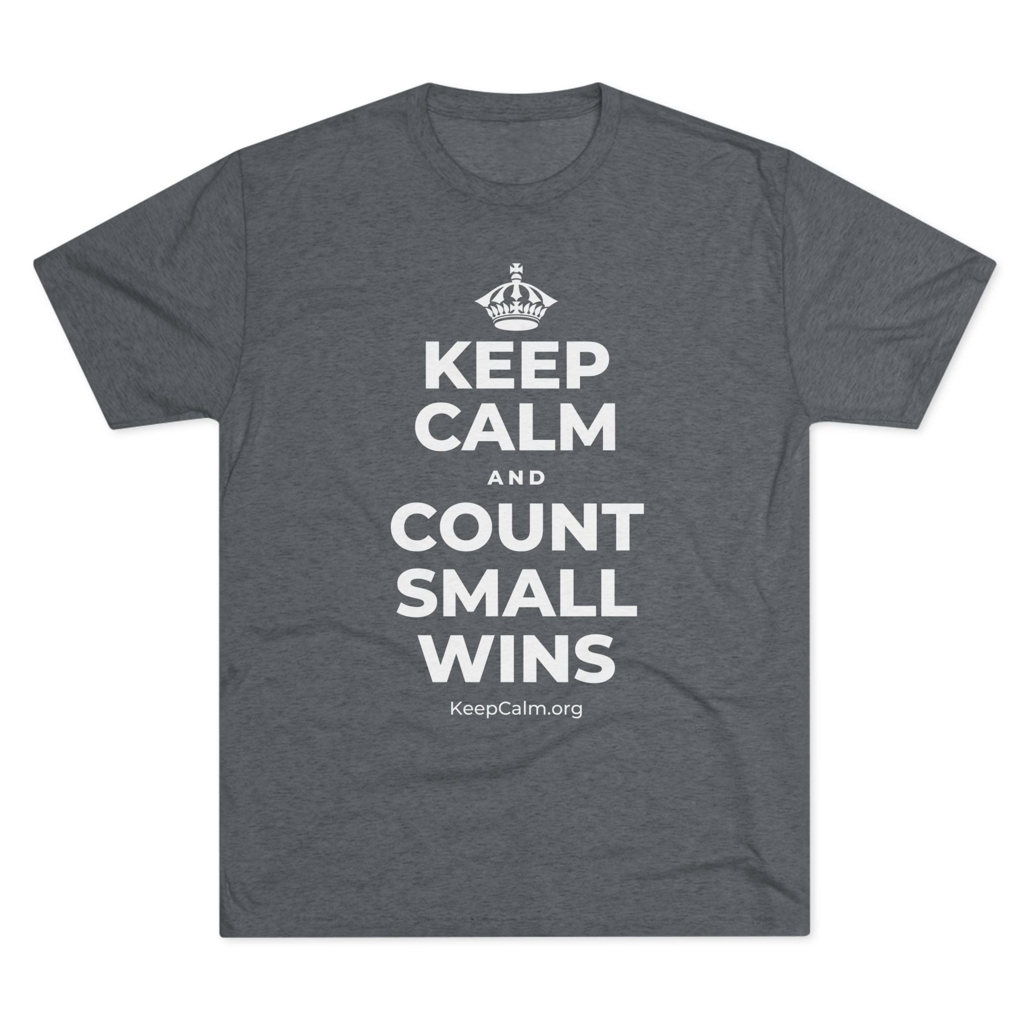 KEEP CALM AND COUNT SMALL WINS Tri-Blend Tee