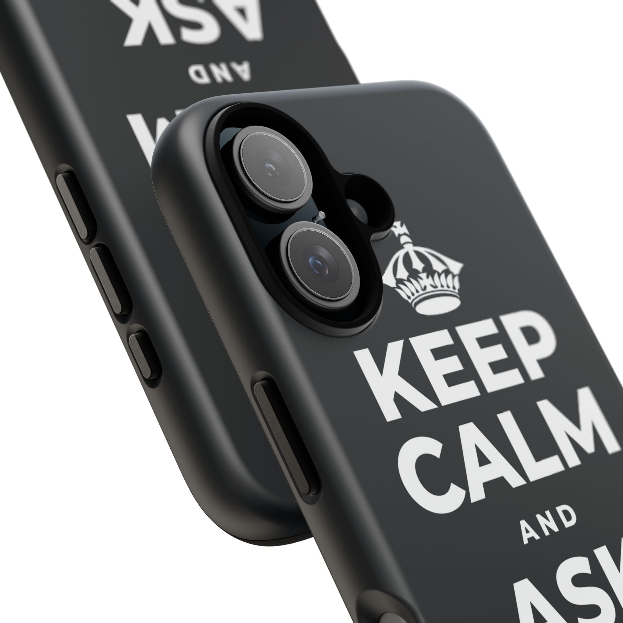 KEEP CALM AND ASK FOR HELP Phone Case (Dark)