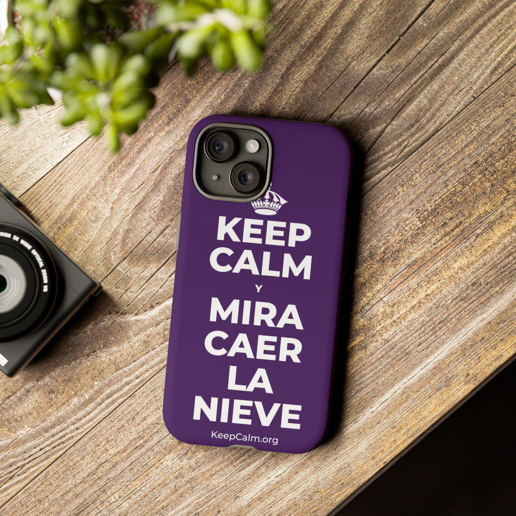 KEEP CALM Y MIRA CAER LA NIEVE Phone Case