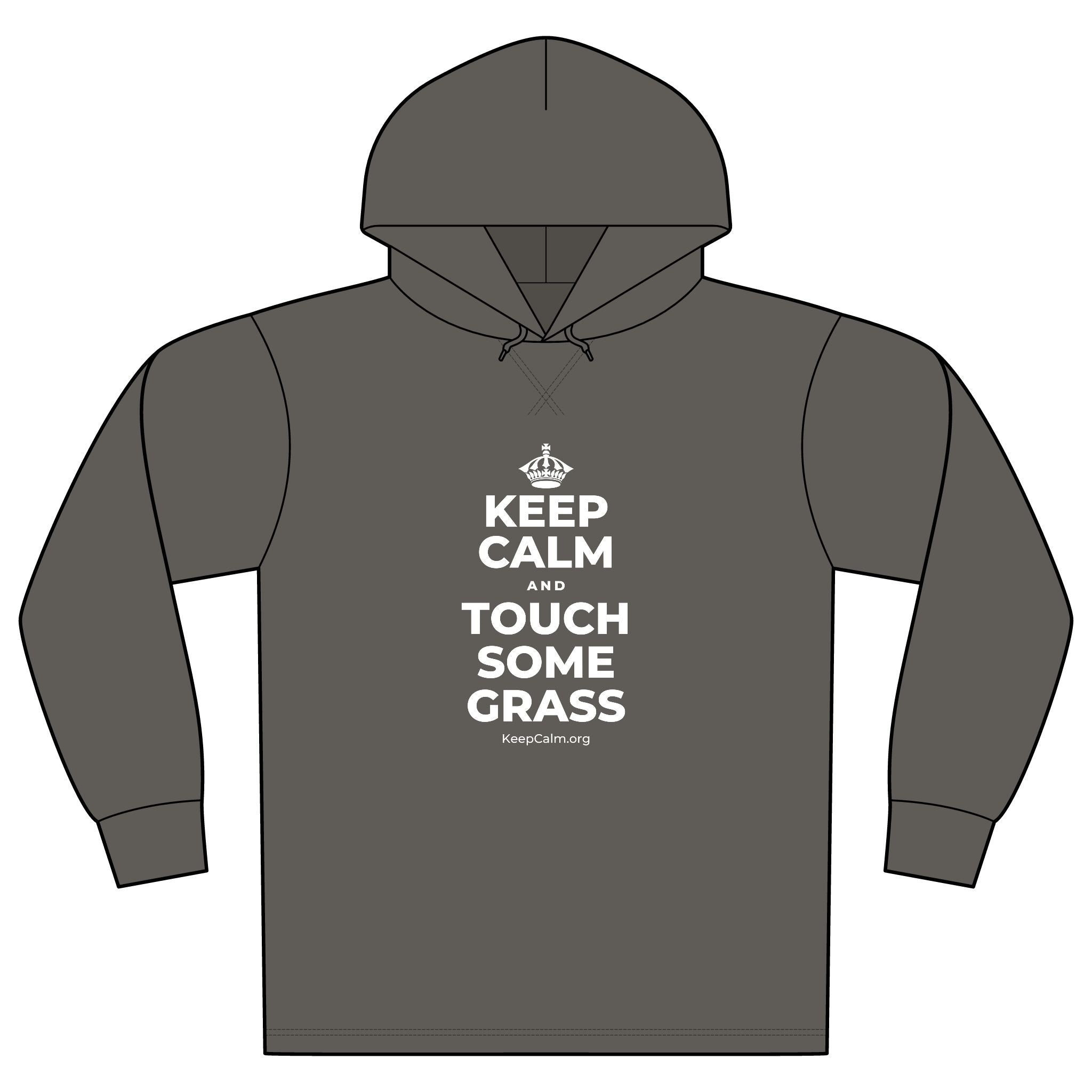 KEEP CALM AND TOUCH SOME GRASS Organic Hoodie Tee