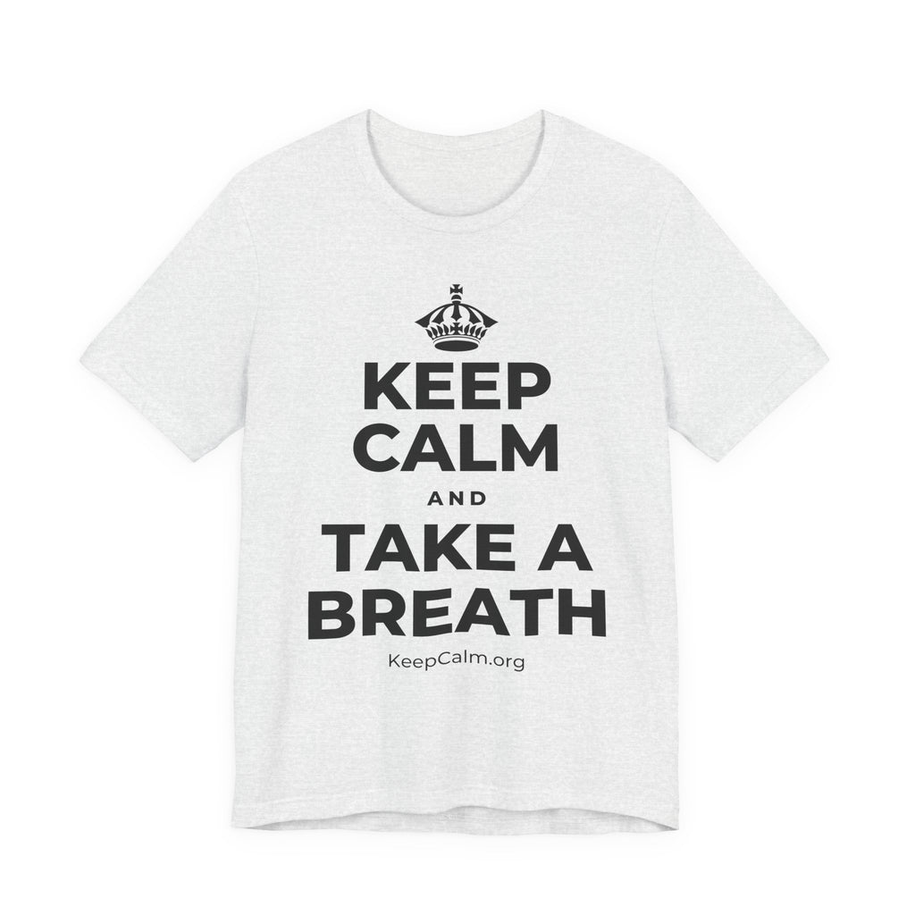 KEEP CALM AND TAKE A BREATH T-Shirt (Soft Cream–Heather Mauve)