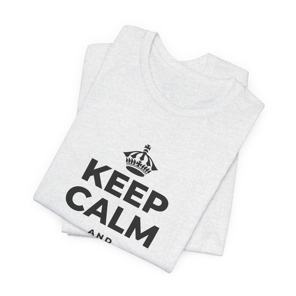 KEEP CALM AND STAY WITH ME T-Shirt (Soft Cream–Heather Mauve)