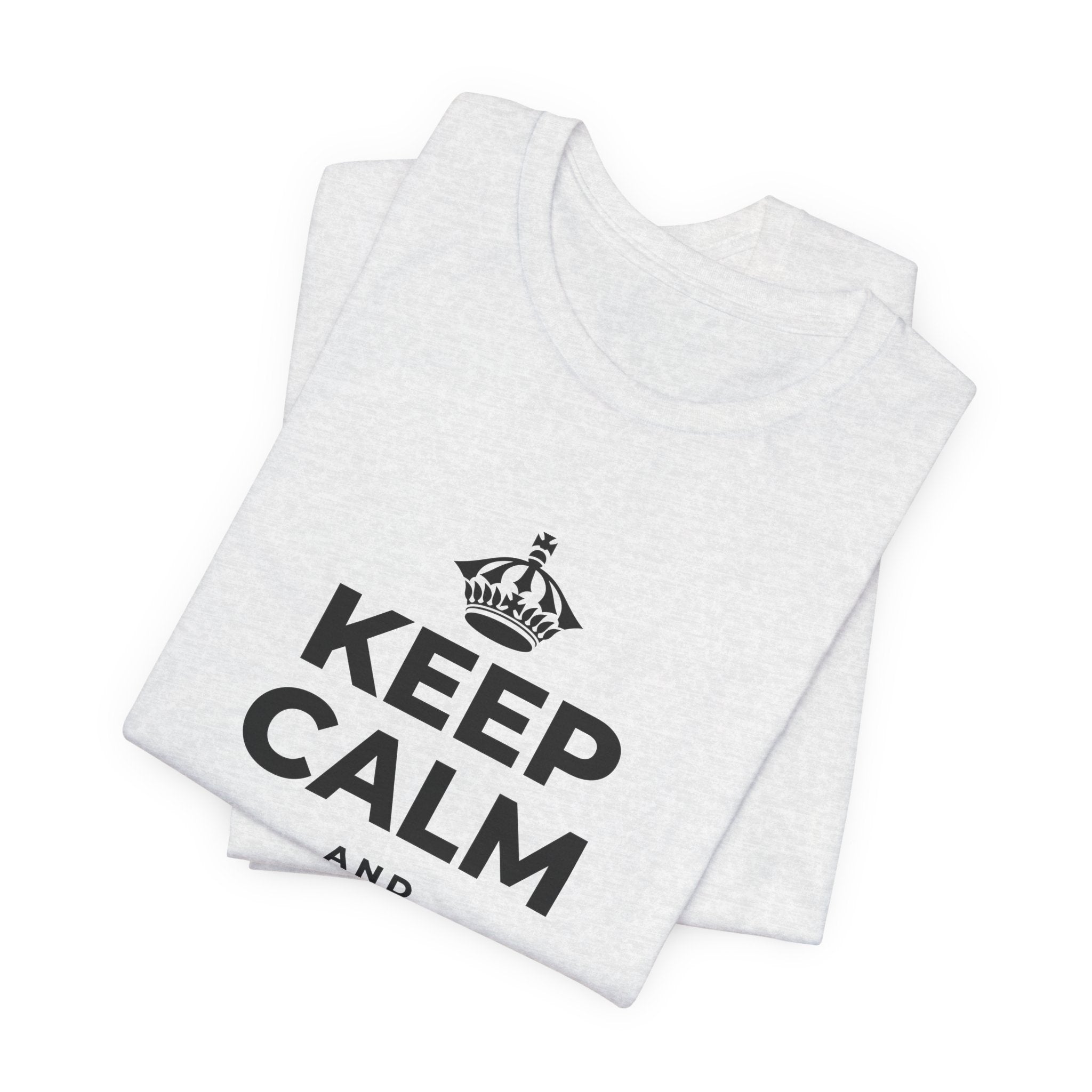 KEEP CALM AND STAY WITH ME T-Shirt (Soft Cream–Heather Mauve)