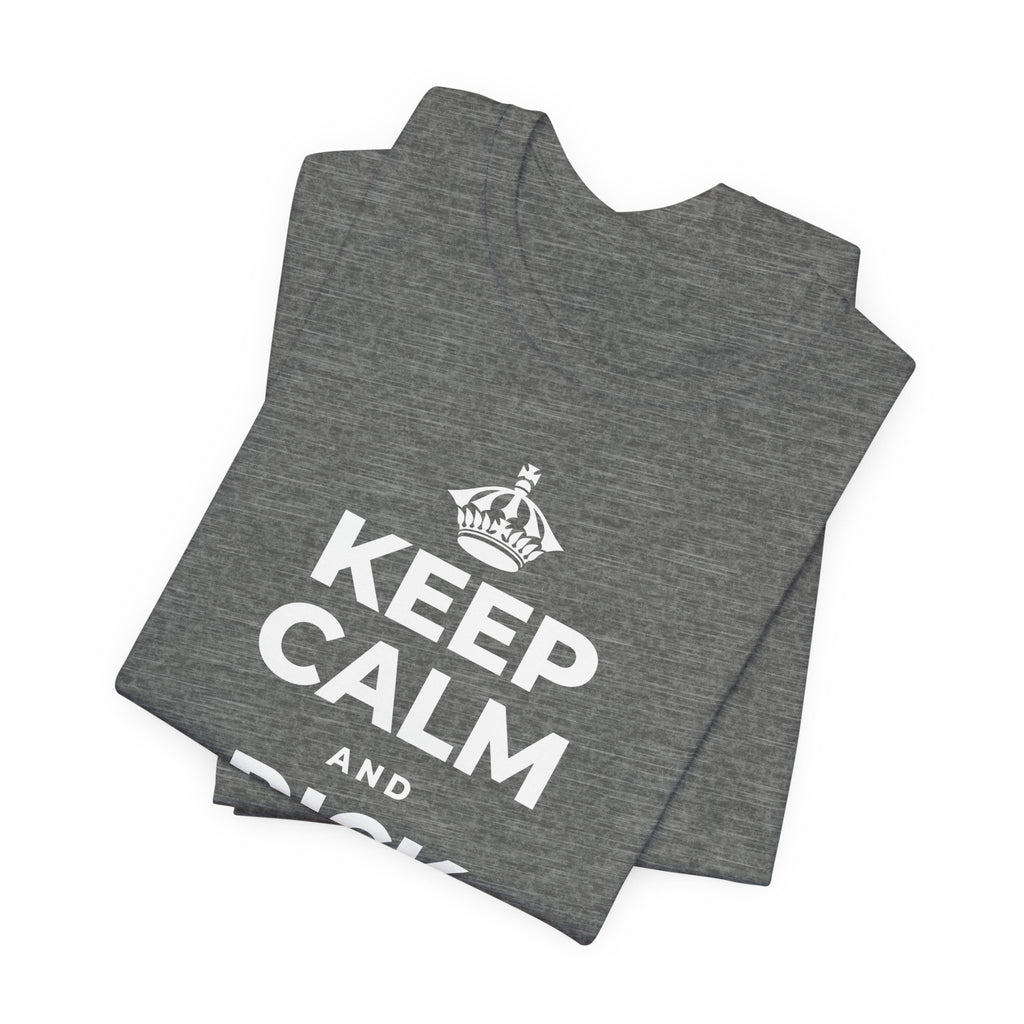 KEEP CALM AND PICK YOUR BATTLE T-Shirt (Baby Blue–Silver)