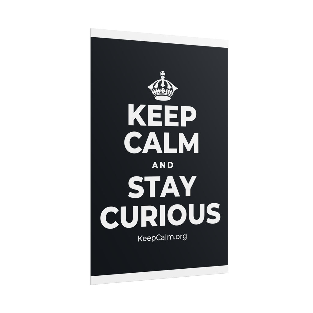 KEEP CALM AND STAY CURIOUS Poster (Dark)