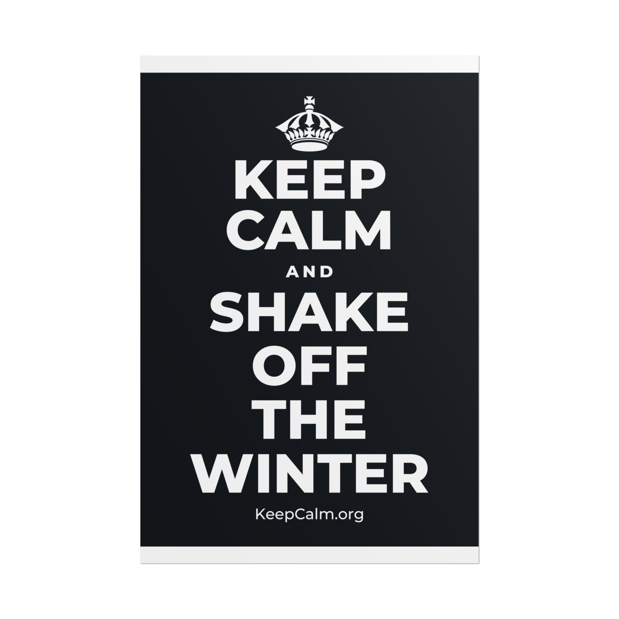 KEEP CALM AND SHAKE OFF THE WINTER Poster (Dark)