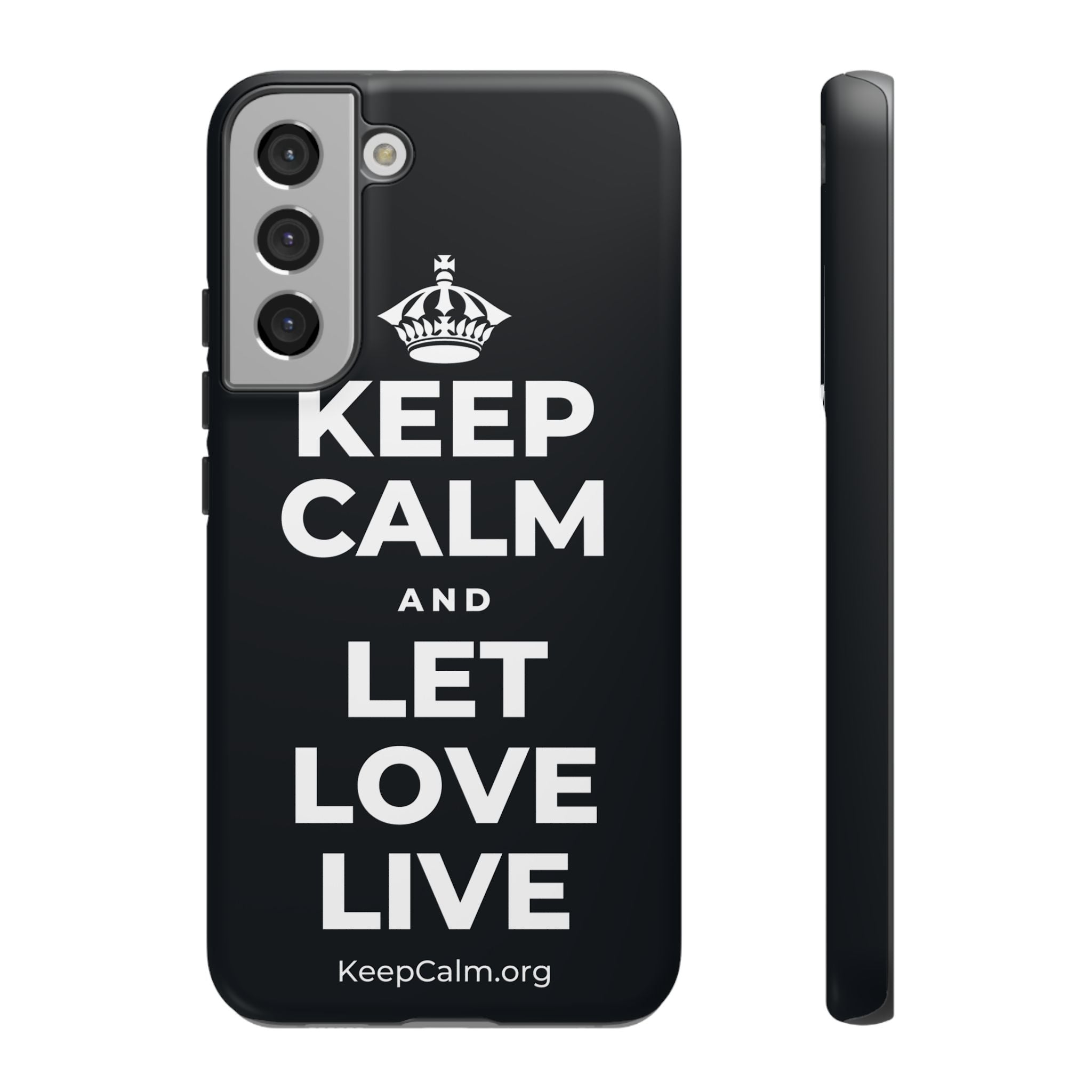 KEEP CALM AND LET LOVE LIVE Phone Case (Dark)