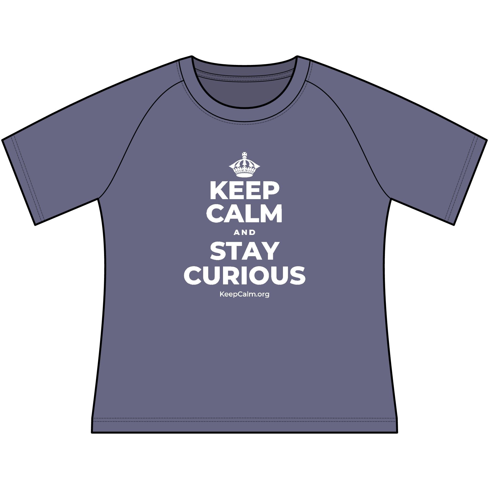KEEP CALM AND STAY CURIOUS Women's Raglan Tee