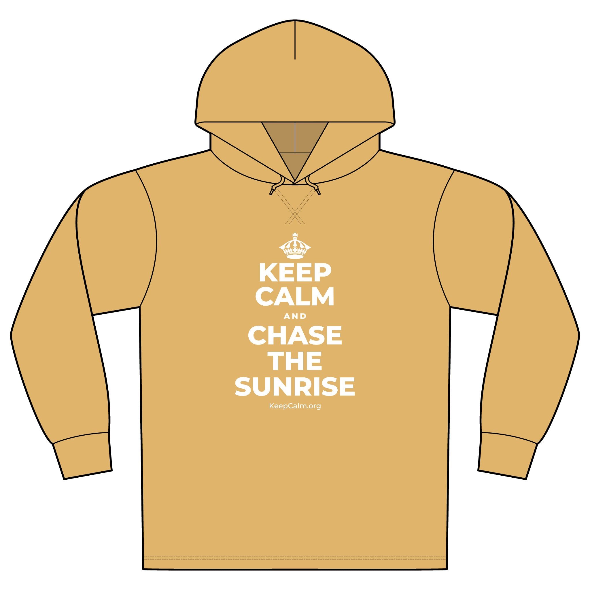 KEEP CALM AND CHASE THE SUNRISE Organic Hoodie Tee