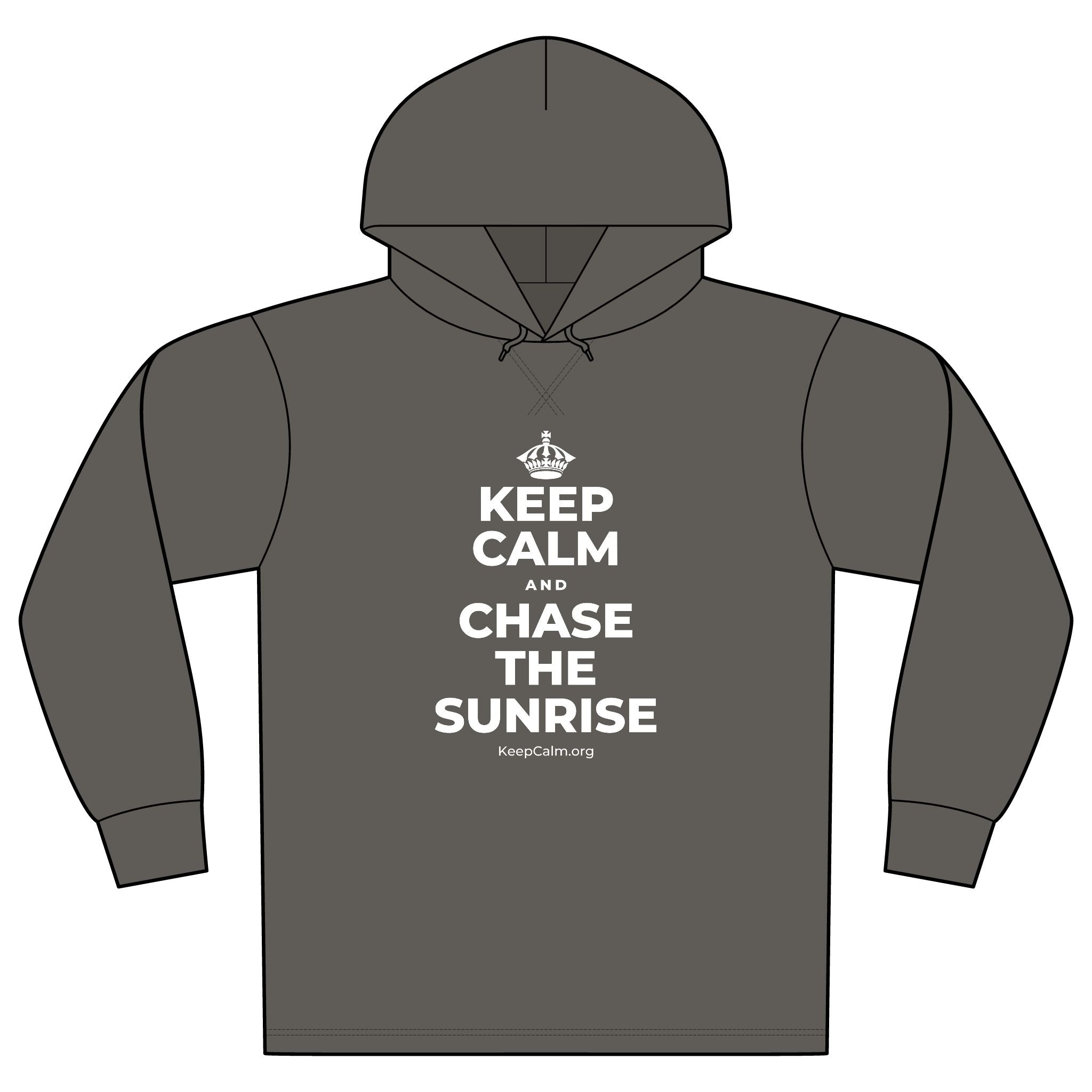 KEEP CALM AND CHASE THE SUNRISE Organic Hoodie Tee