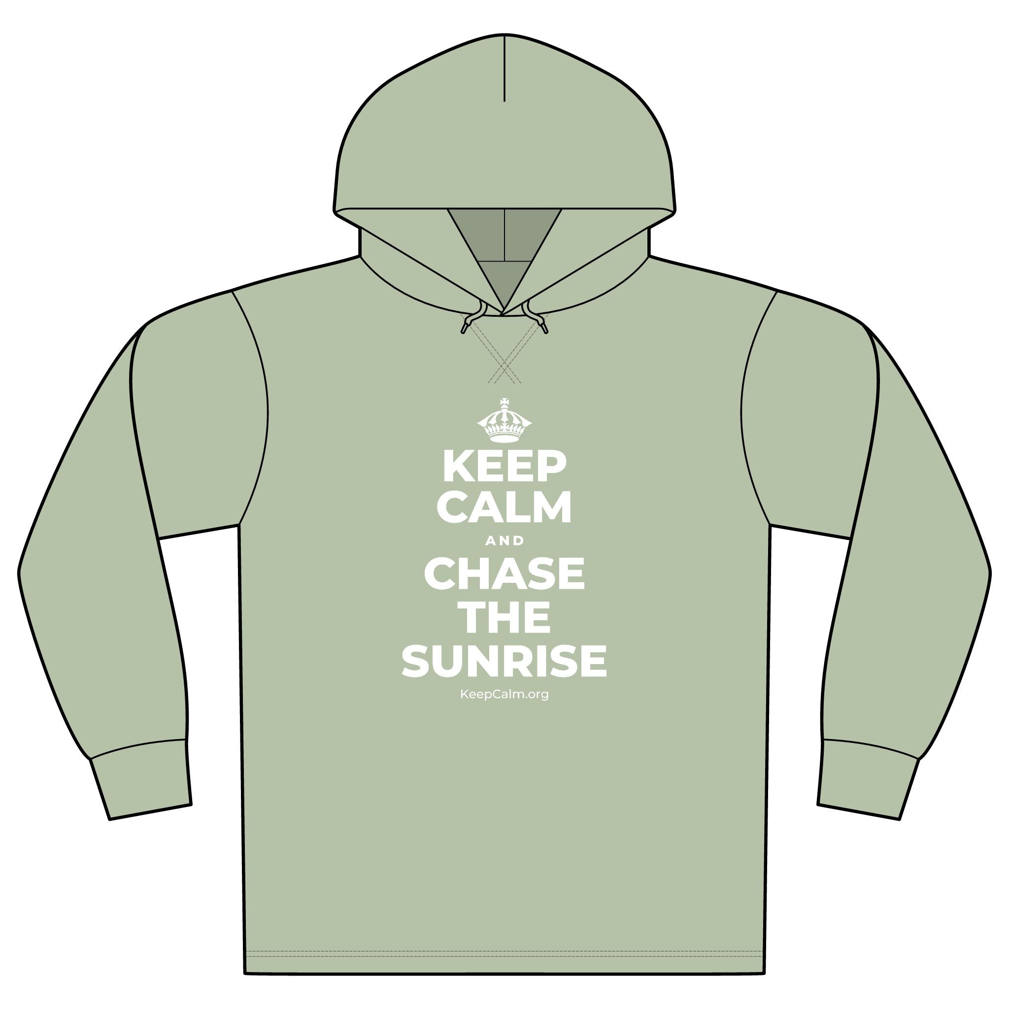 KEEP CALM AND CHASE THE SUNRISE Organic Hoodie Tee