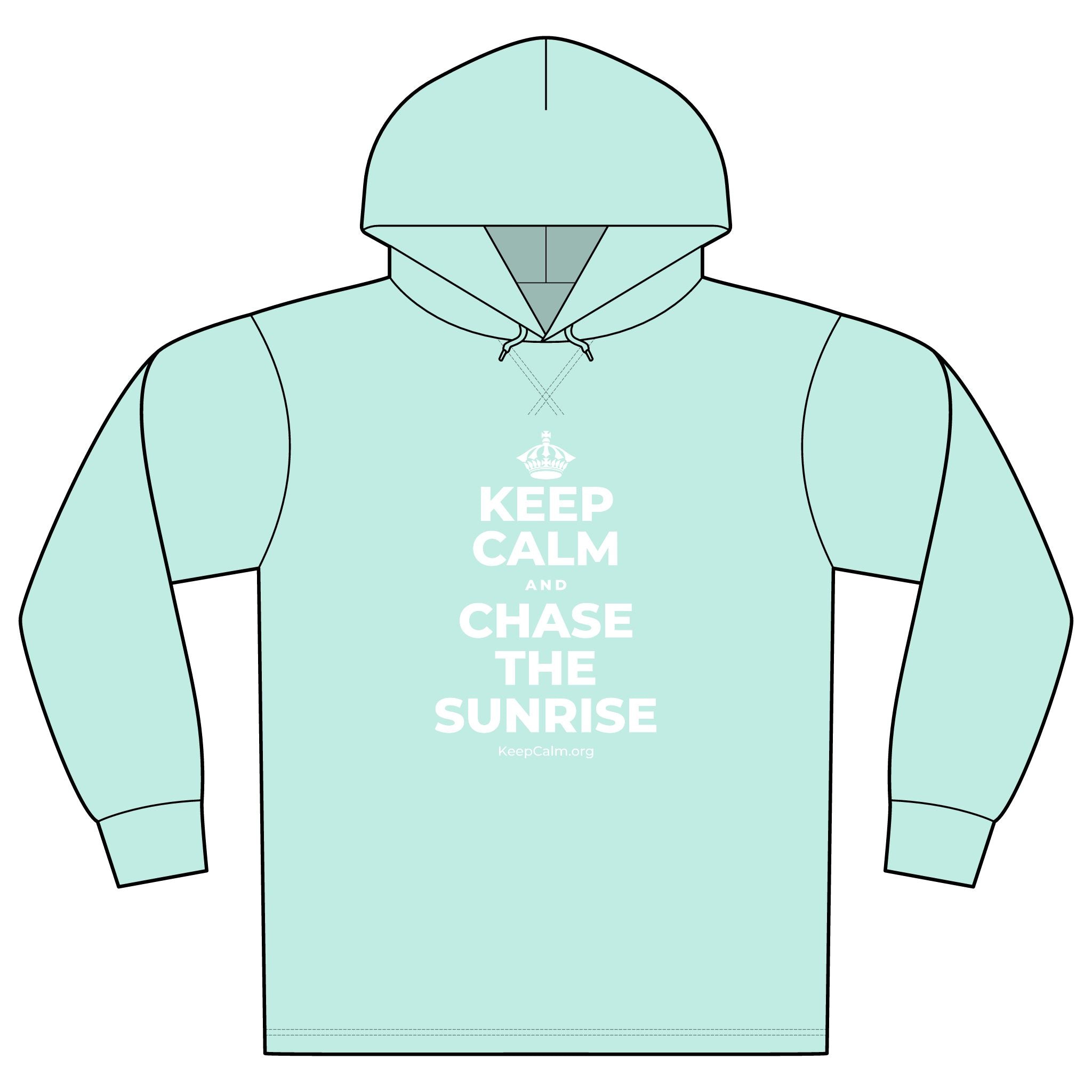 KEEP CALM AND CHASE THE SUNRISE Organic Hoodie Tee