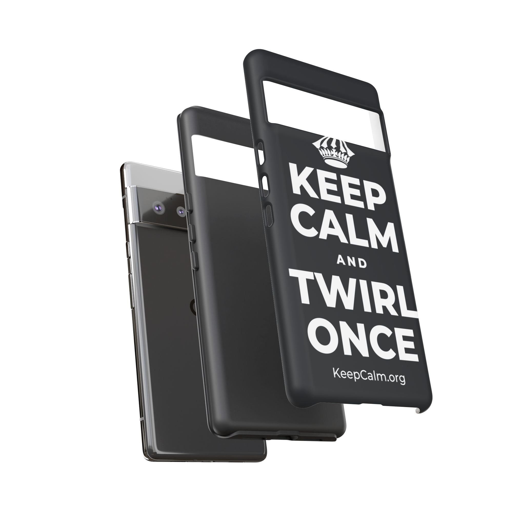 KEEP CALM AND TWIRL ONCE Phone Case (Dark)