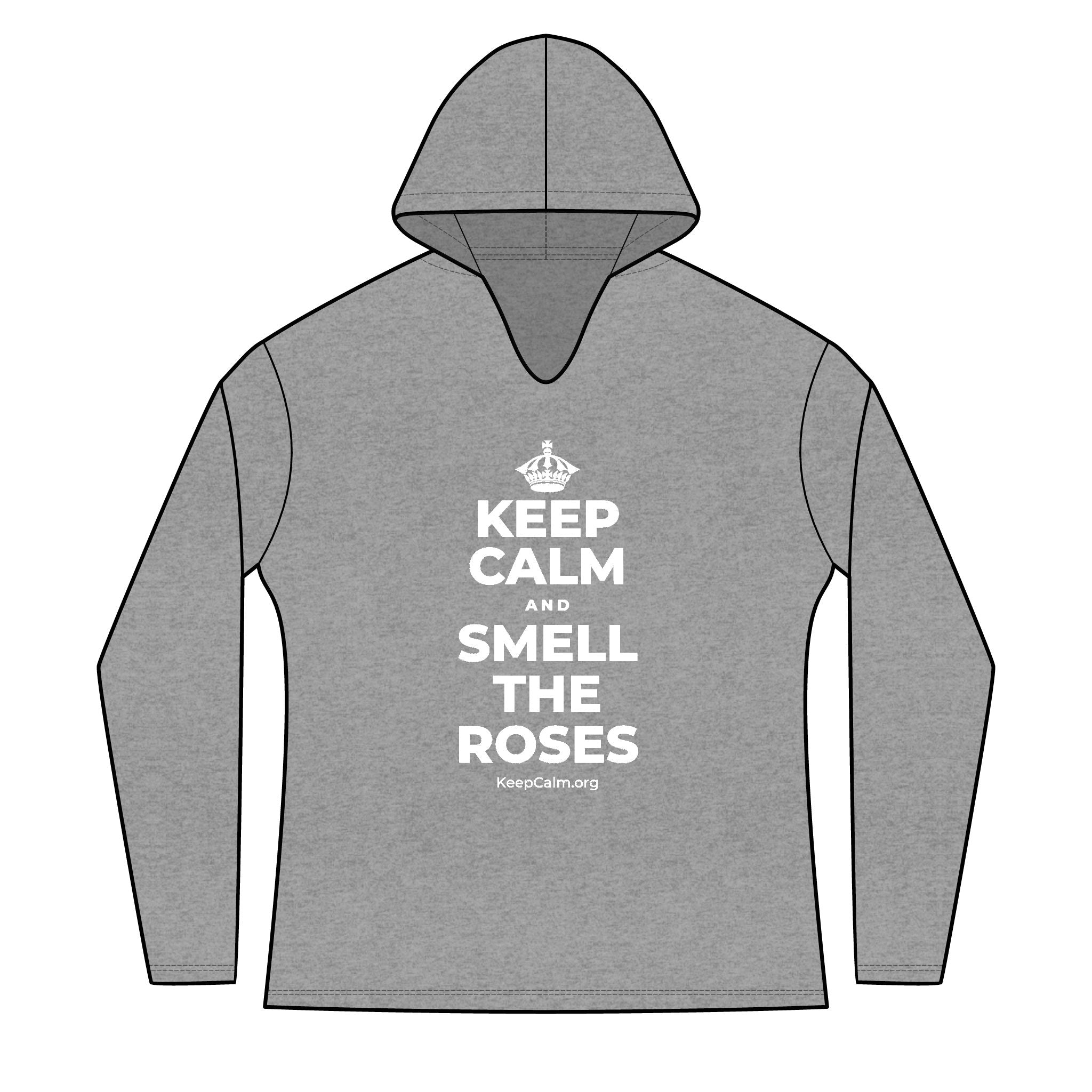 KEEP CALM AND SMELL THE ROSES Women's Long Sleeve Hoodie