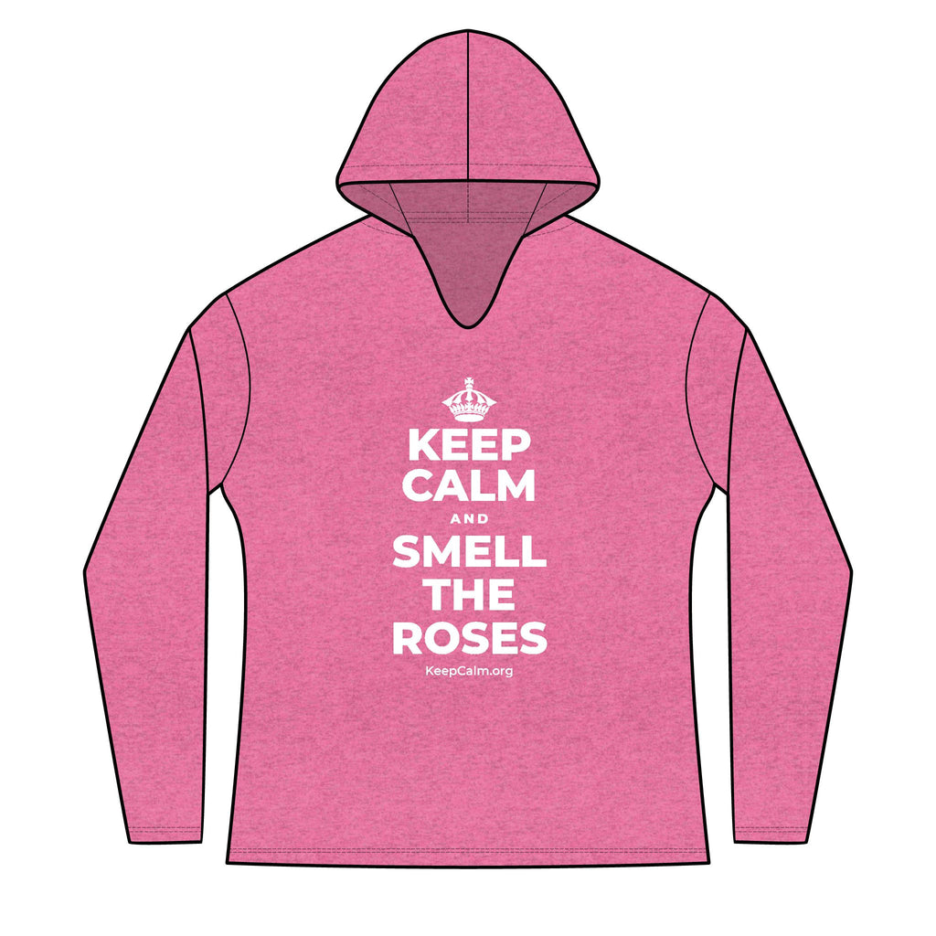 KEEP CALM AND SMELL THE ROSES Women's Long Sleeve Hoodie