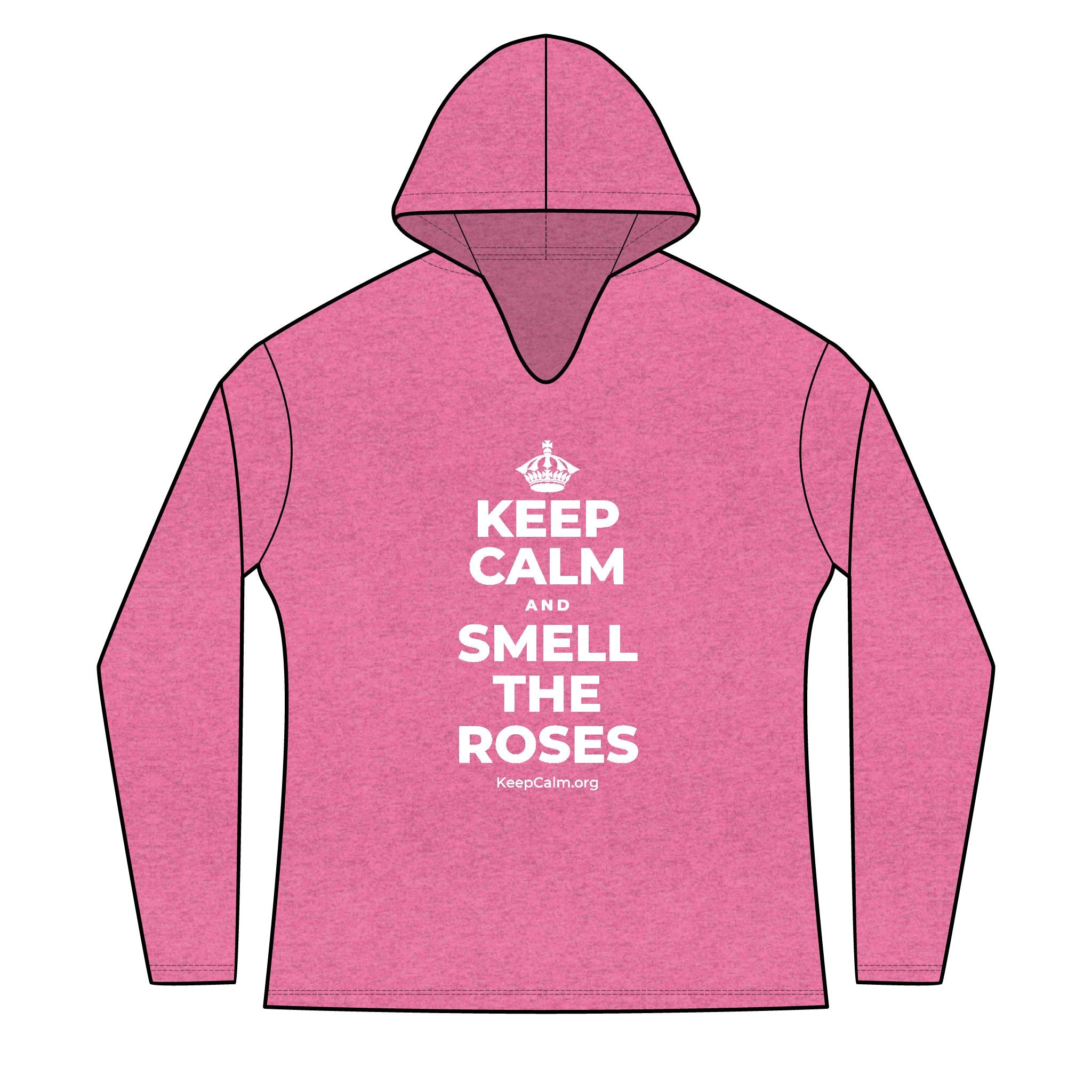 KEEP CALM AND SMELL THE ROSES Women's Long Sleeve Hoodie