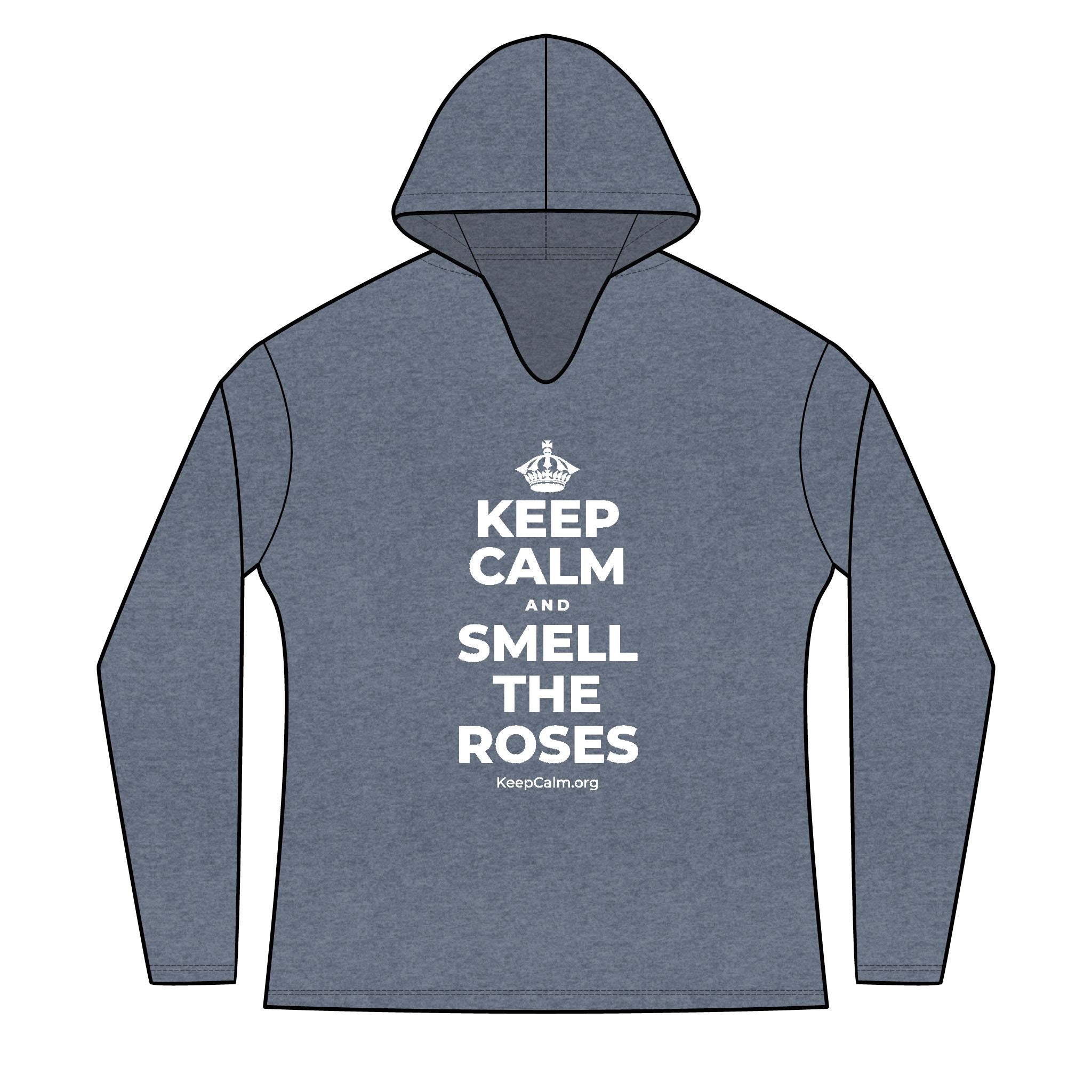 KEEP CALM AND SMELL THE ROSES Women's Long Sleeve Hoodie