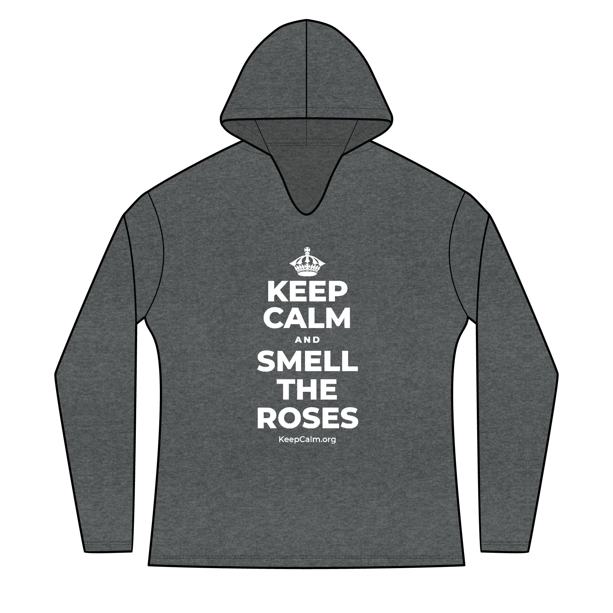 KEEP CALM AND SMELL THE ROSES Women's Long Sleeve Hoodie