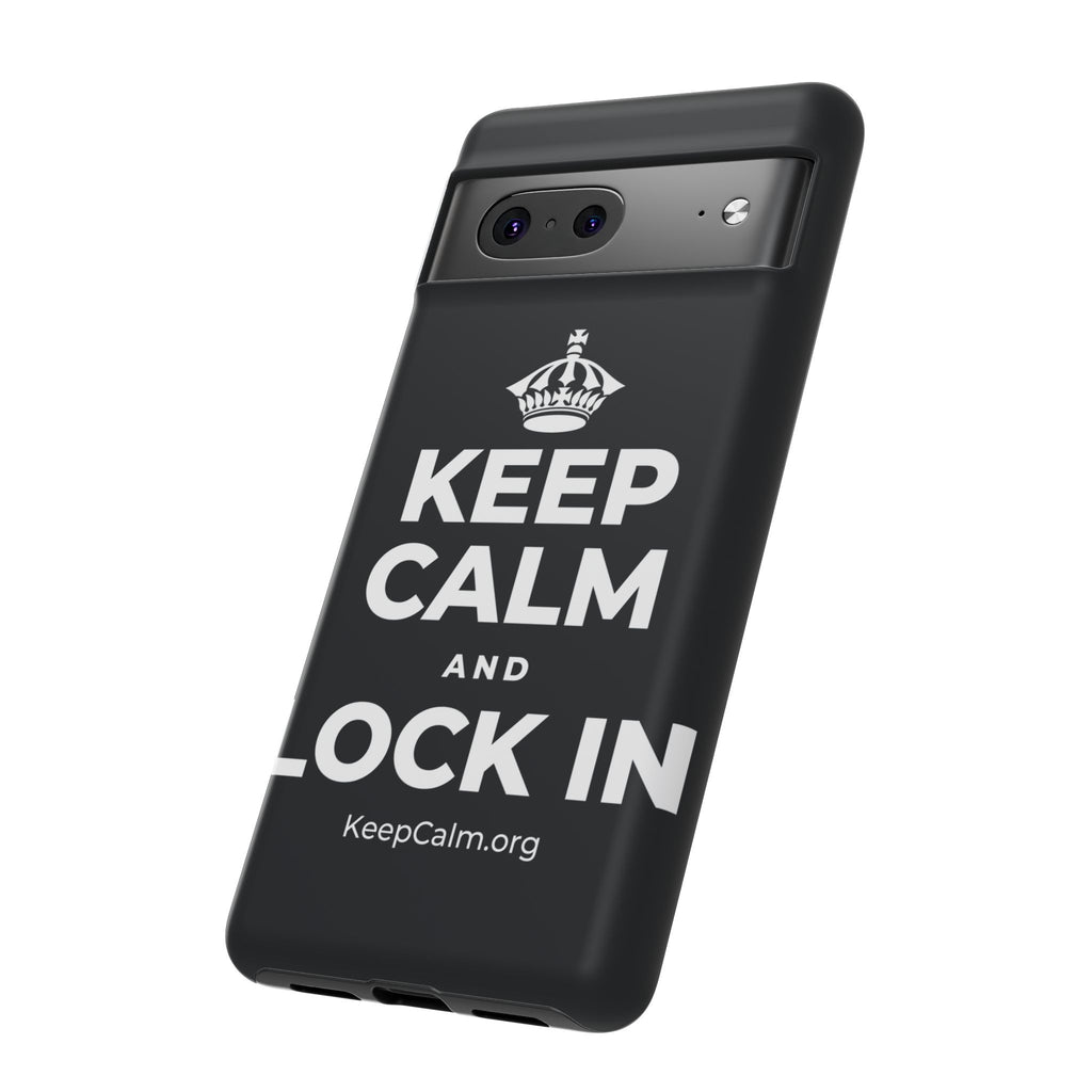 KEEP CALM AND LOCK IN Phone Case (Dark)
