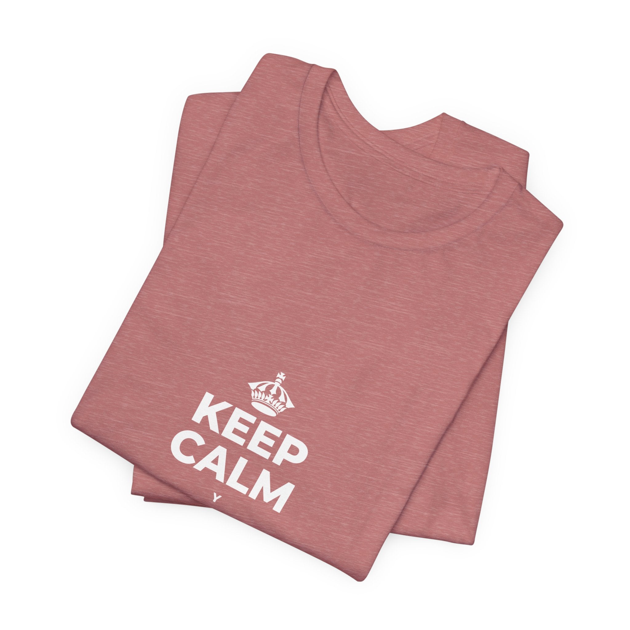 KEEP CALM Y SIGUE SIENDO PRINCIPIANTE T-Shirt (Soft Cream–Heather Mauve)
