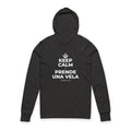 KEEP CALM Y PRENDE UNA VELA Hooded Long Sleeve Tee