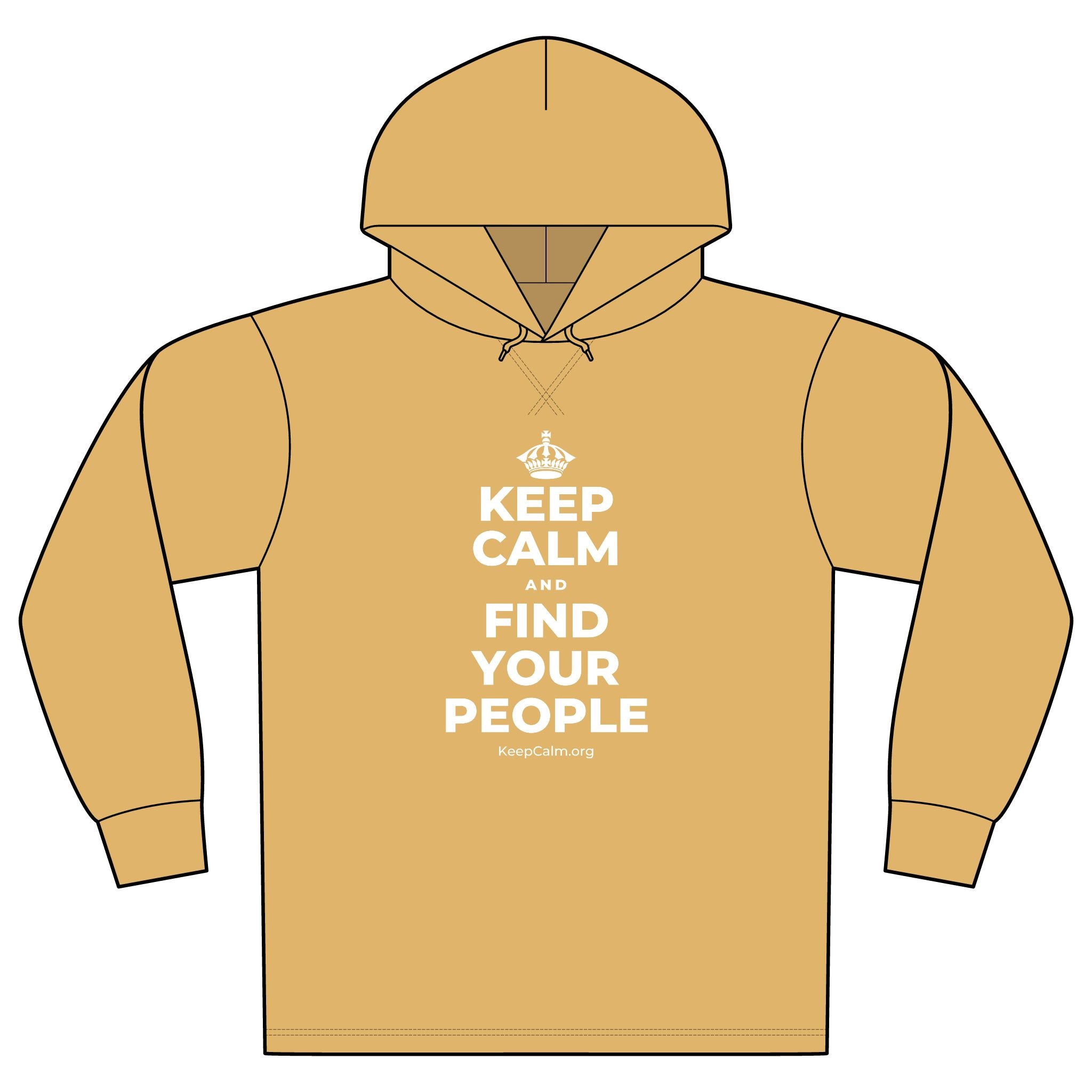 KEEP CALM AND FIND YOUR PEOPLE Organic Hoodie Tee