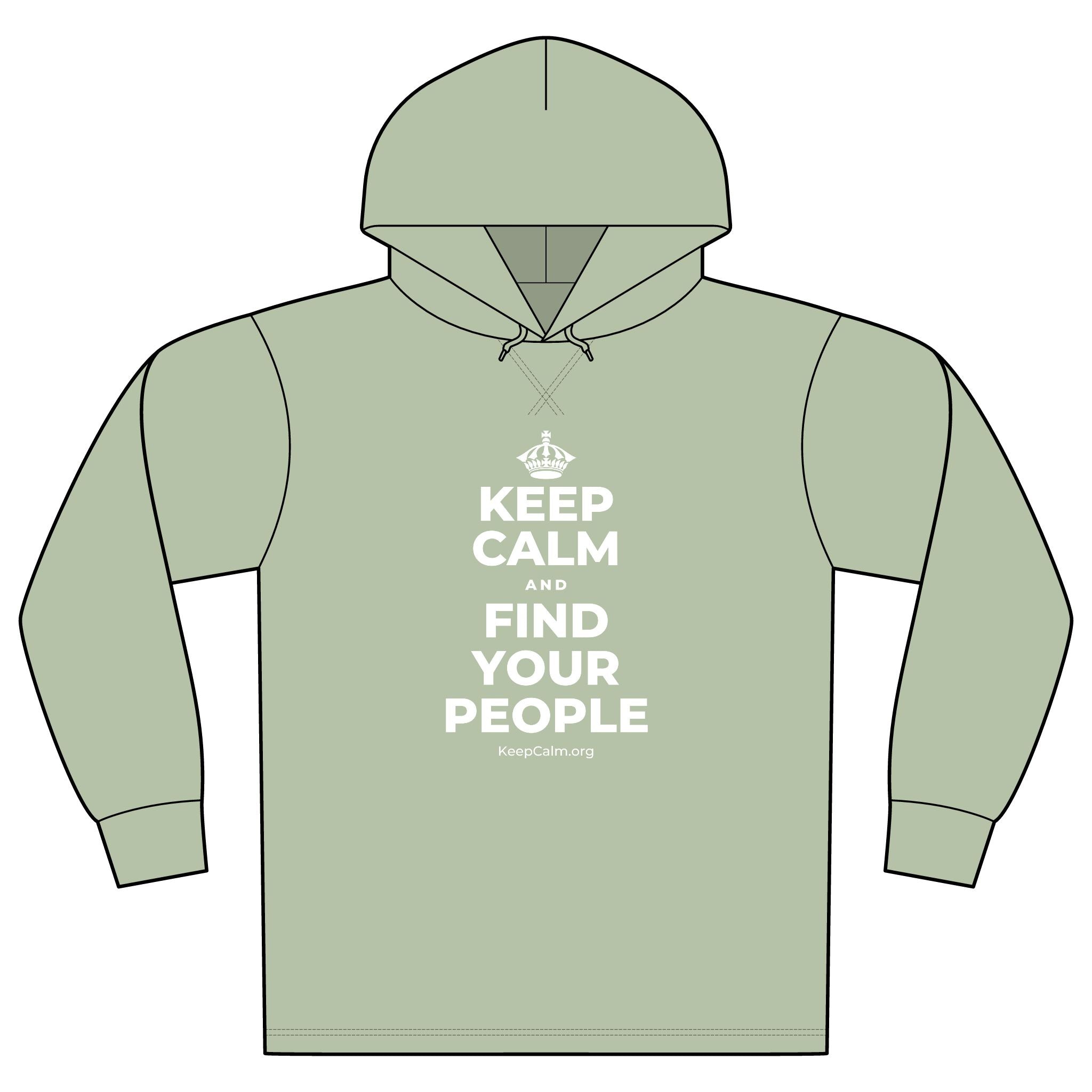 KEEP CALM AND FIND YOUR PEOPLE Organic Hoodie Tee