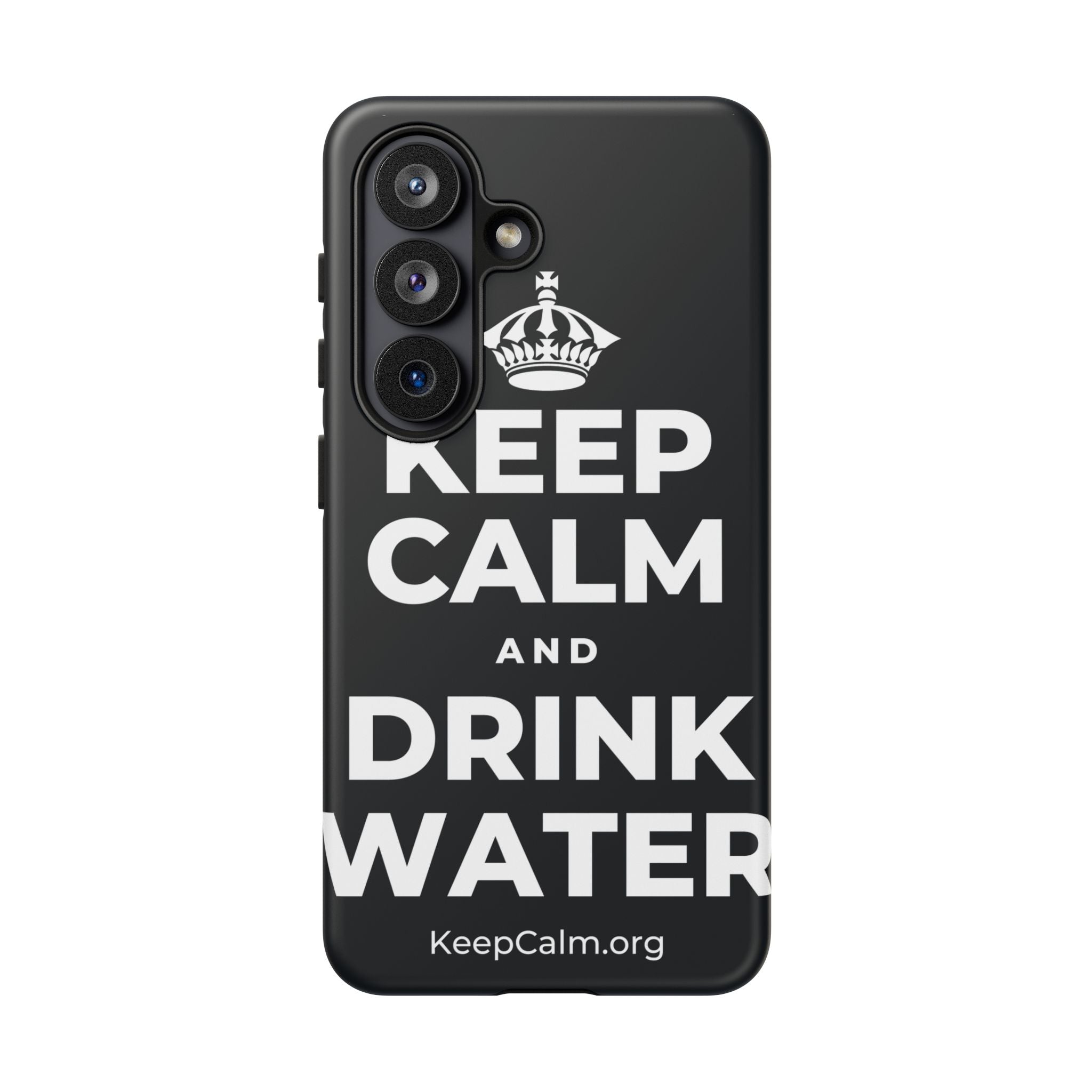 KEEP CALM AND DRINK WATER Phone Case (Dark)